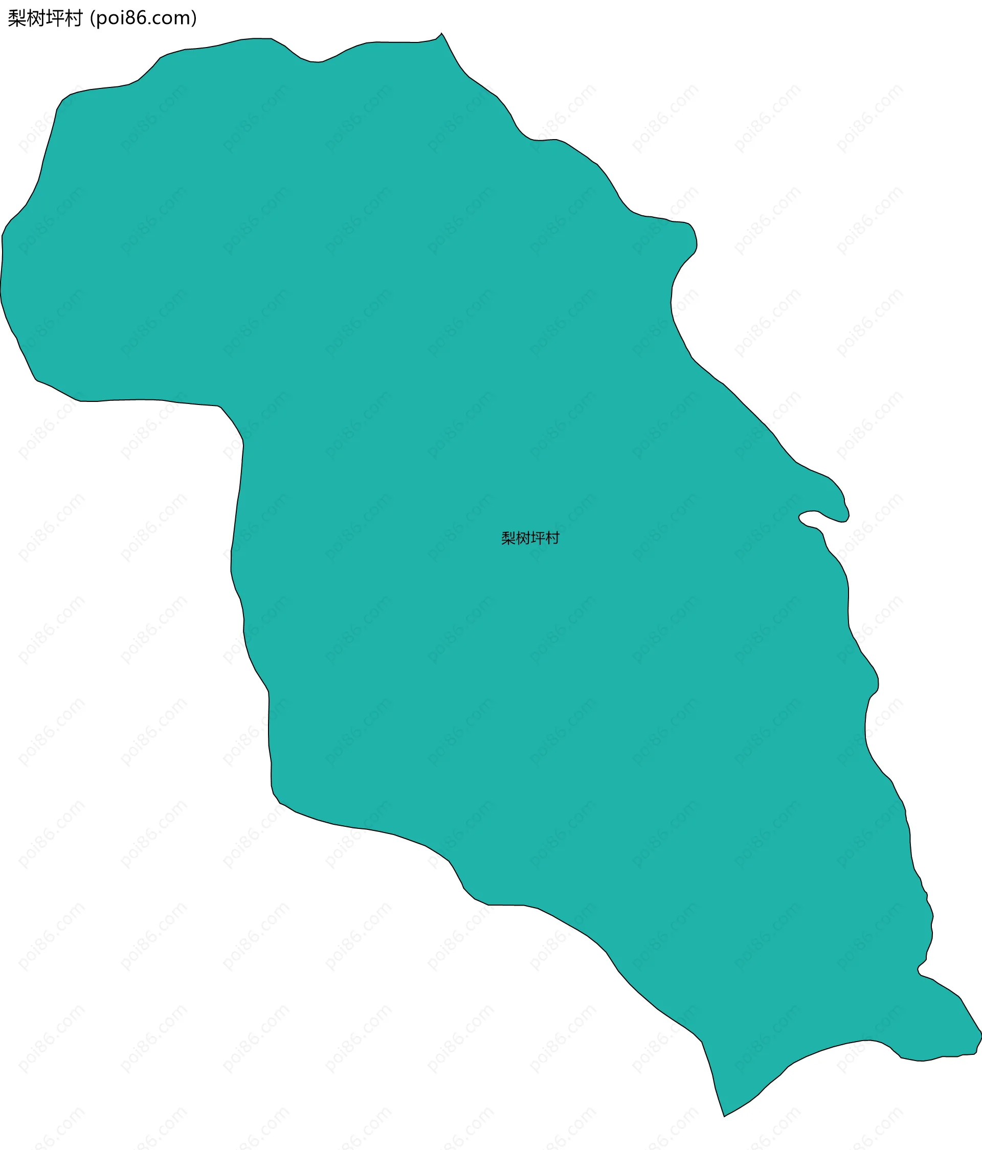 梨树坪村边界地图