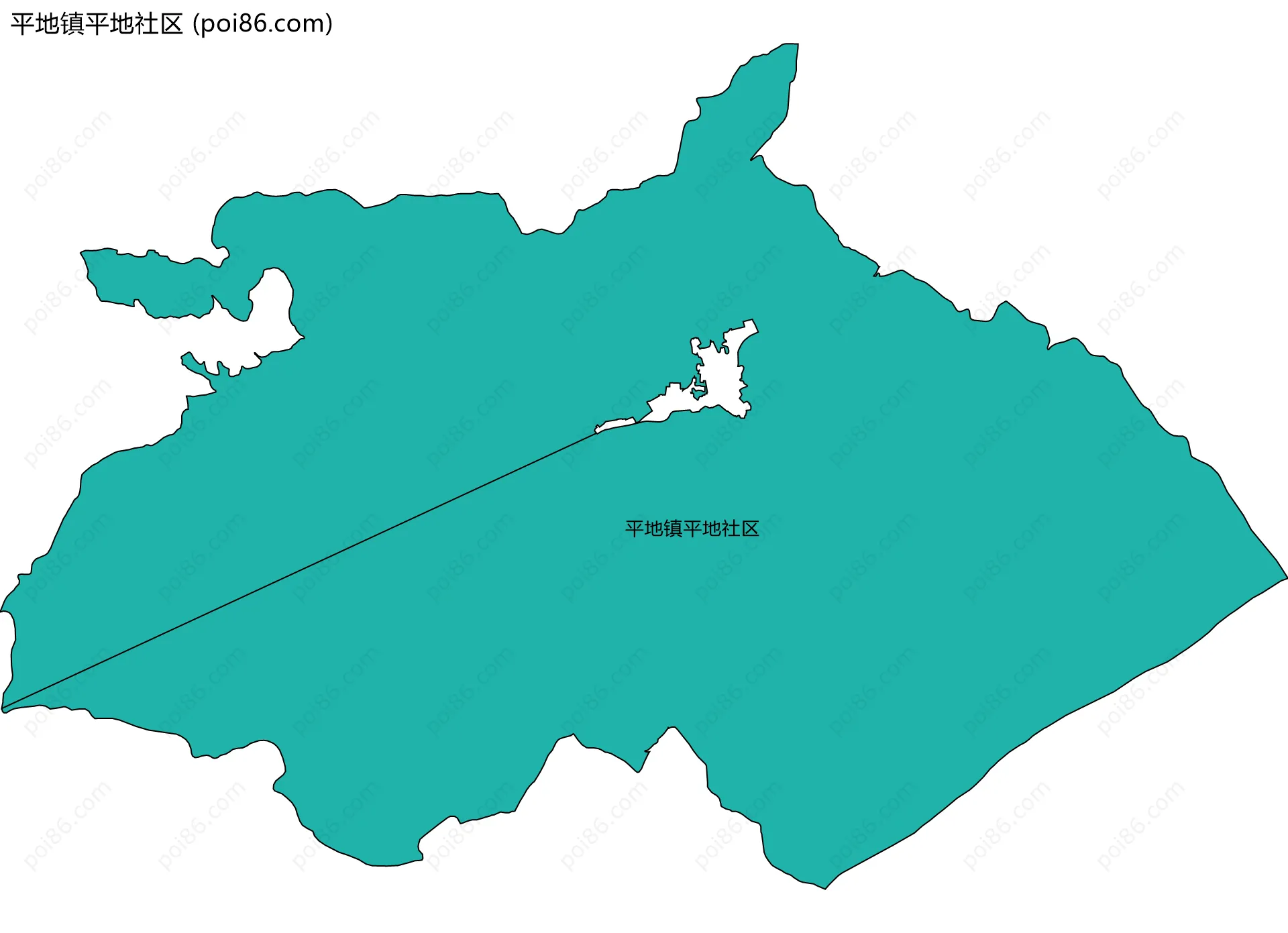 平地镇平地社区边界地图