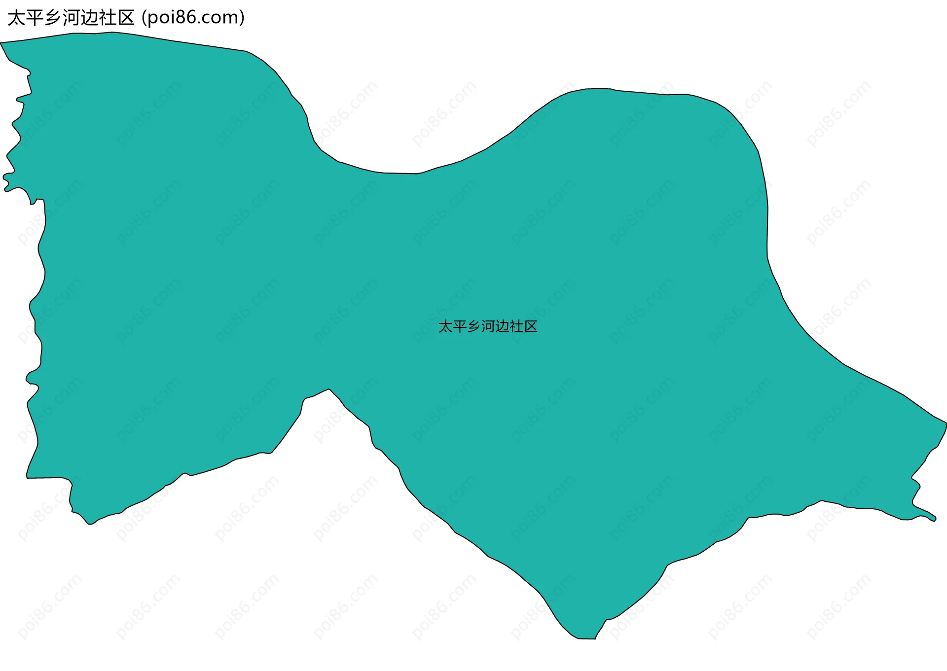 太平乡河边社区边界地图
