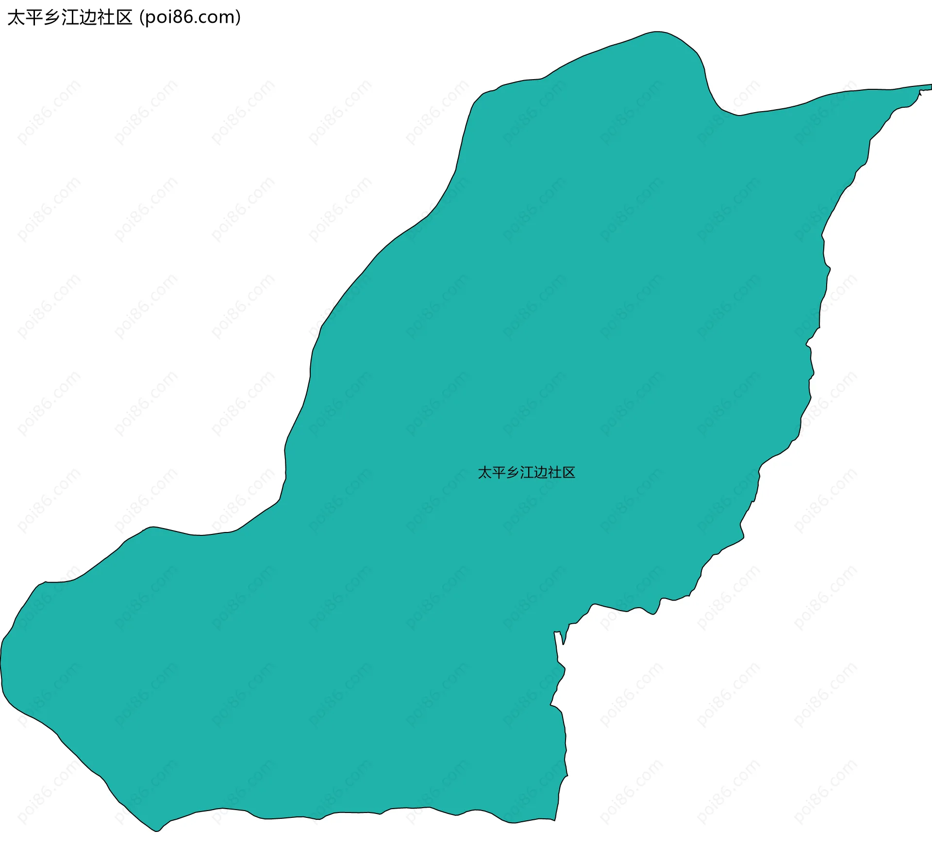 太平乡江边社区边界地图
