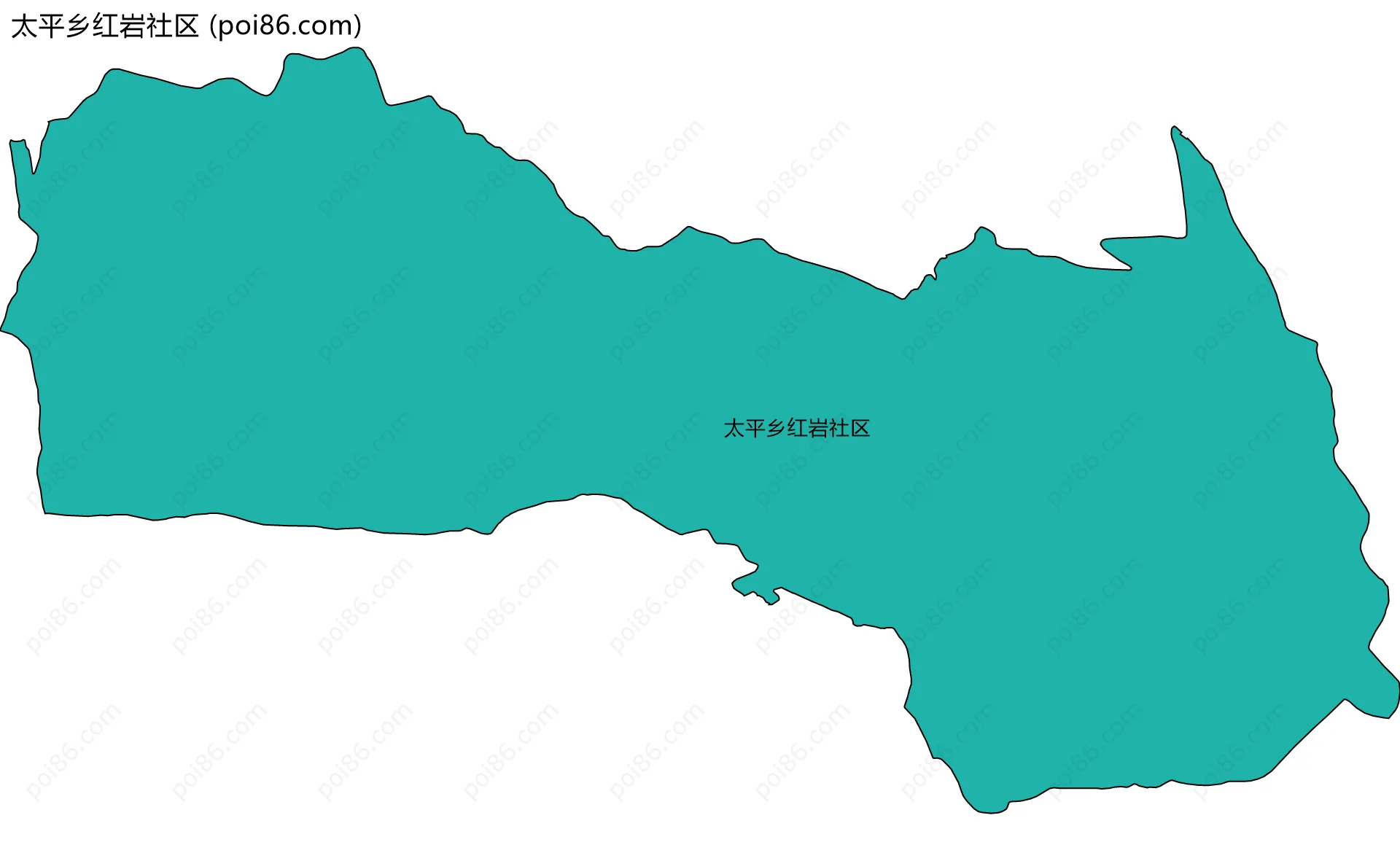 太平乡红岩社区边界地图