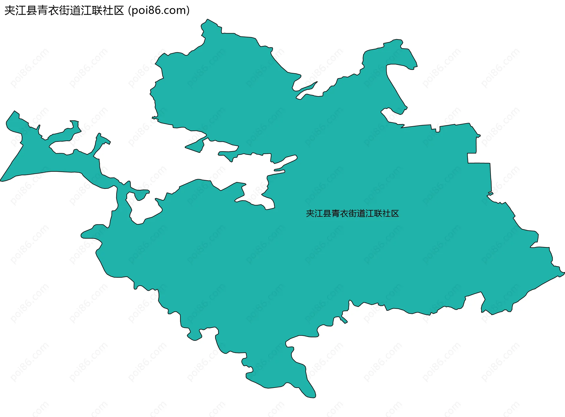 夹江县青衣街道江联社区边界地图