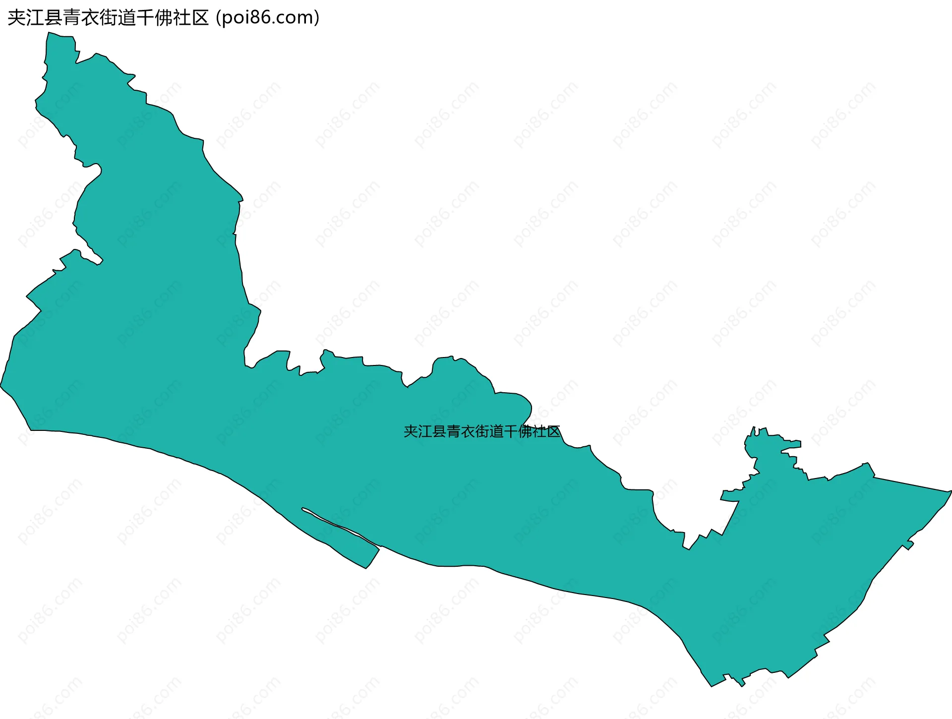 夹江县青衣街道千佛社区边界地图