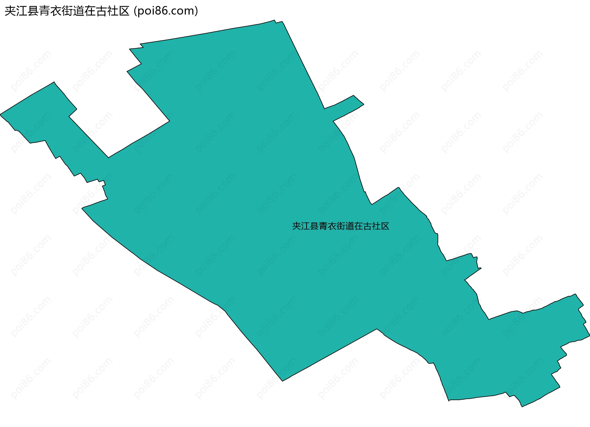 夹江县青衣街道在古社区边界地图