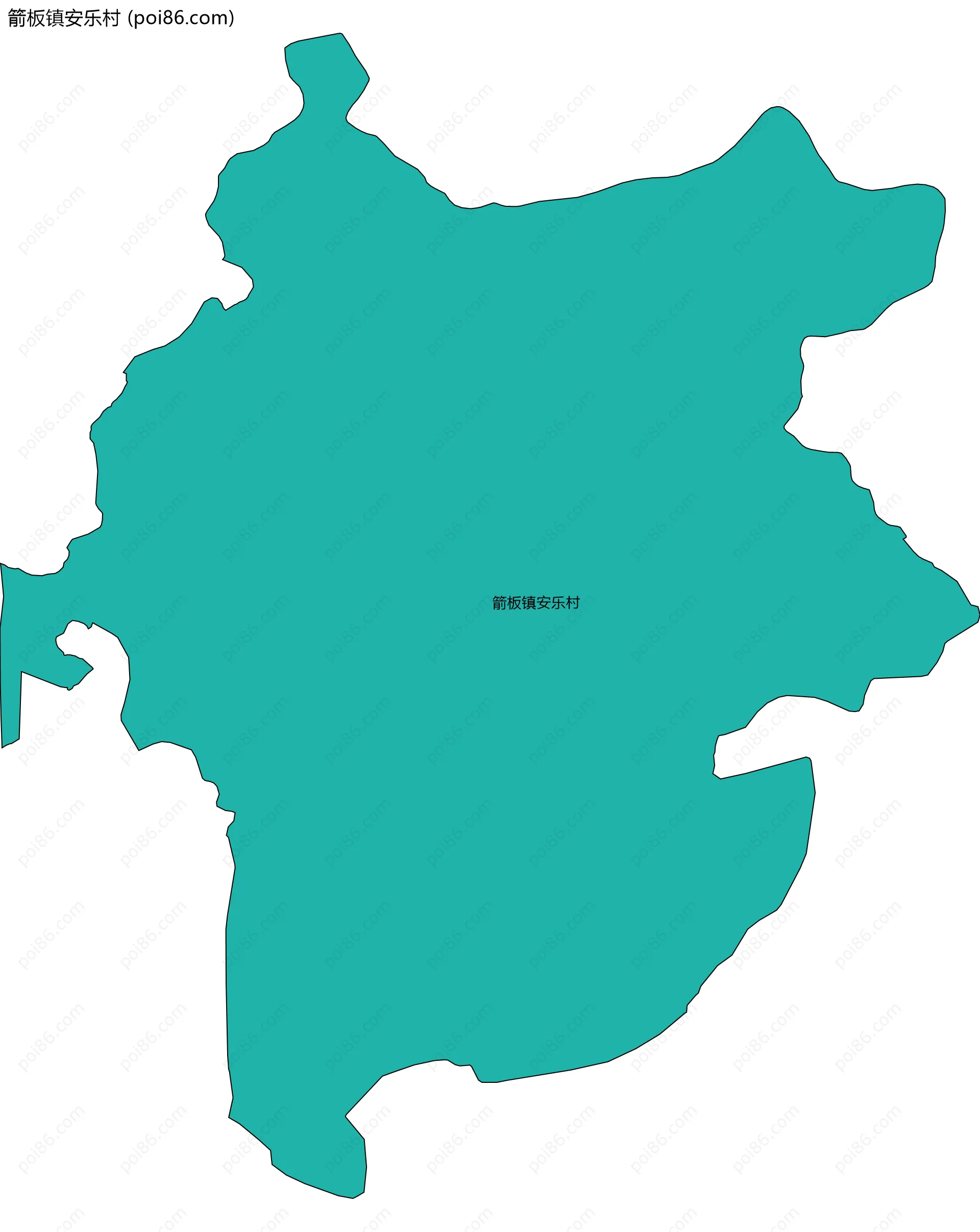 箭板镇安乐村边界地图