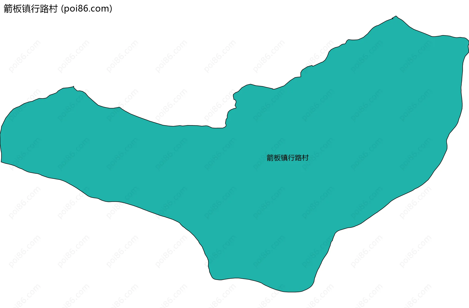 箭板镇行路村边界地图