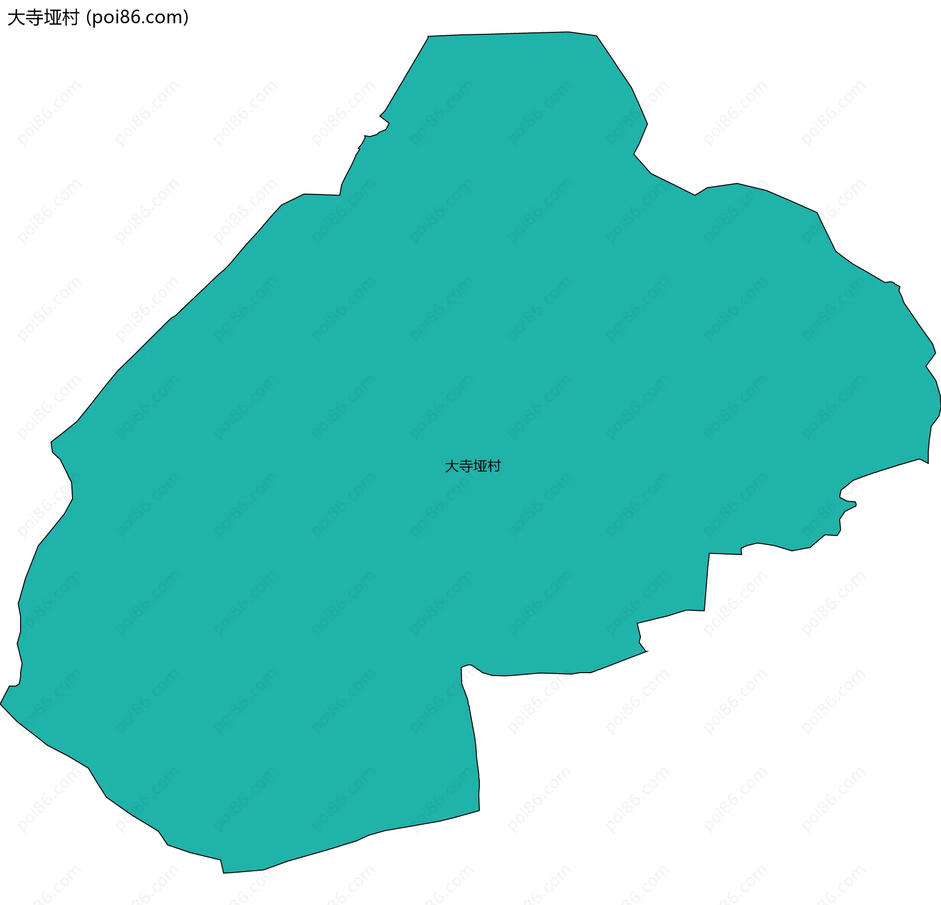 大寺垭村边界地图