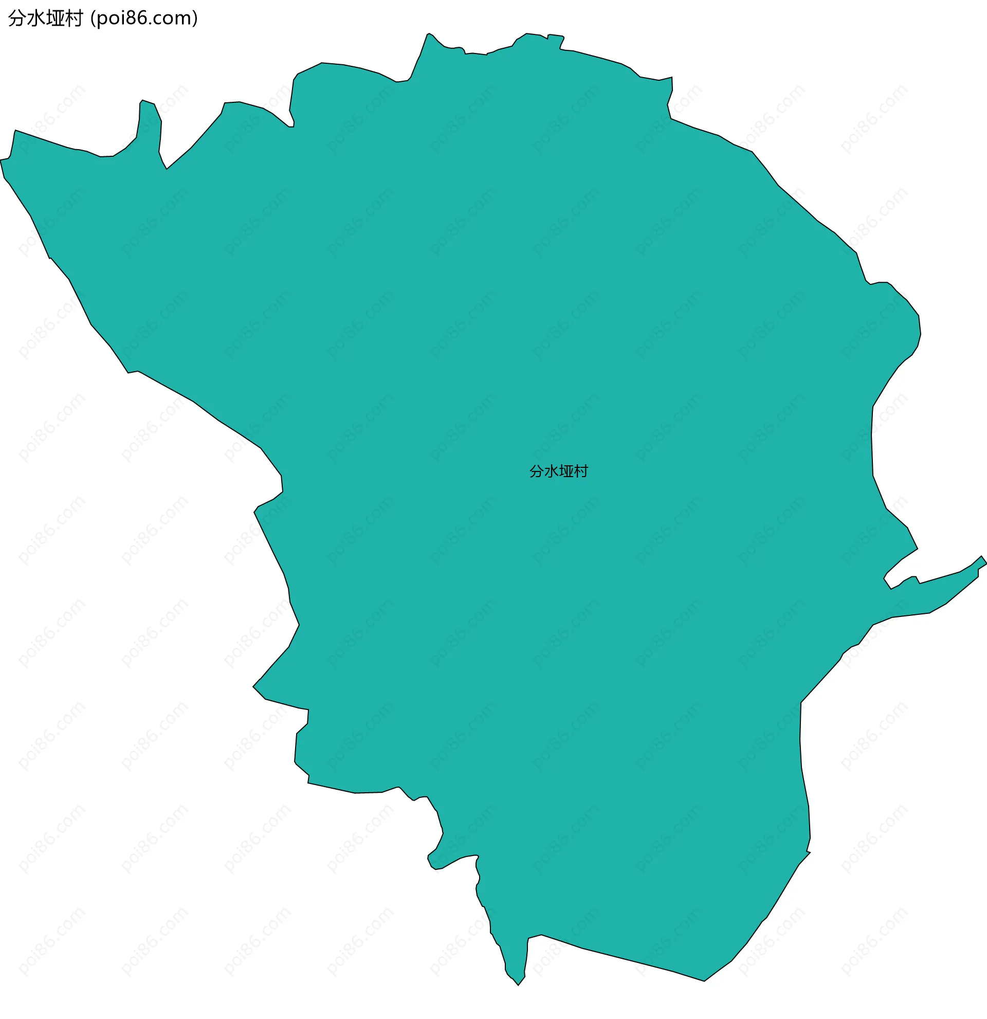 分水垭村边界地图