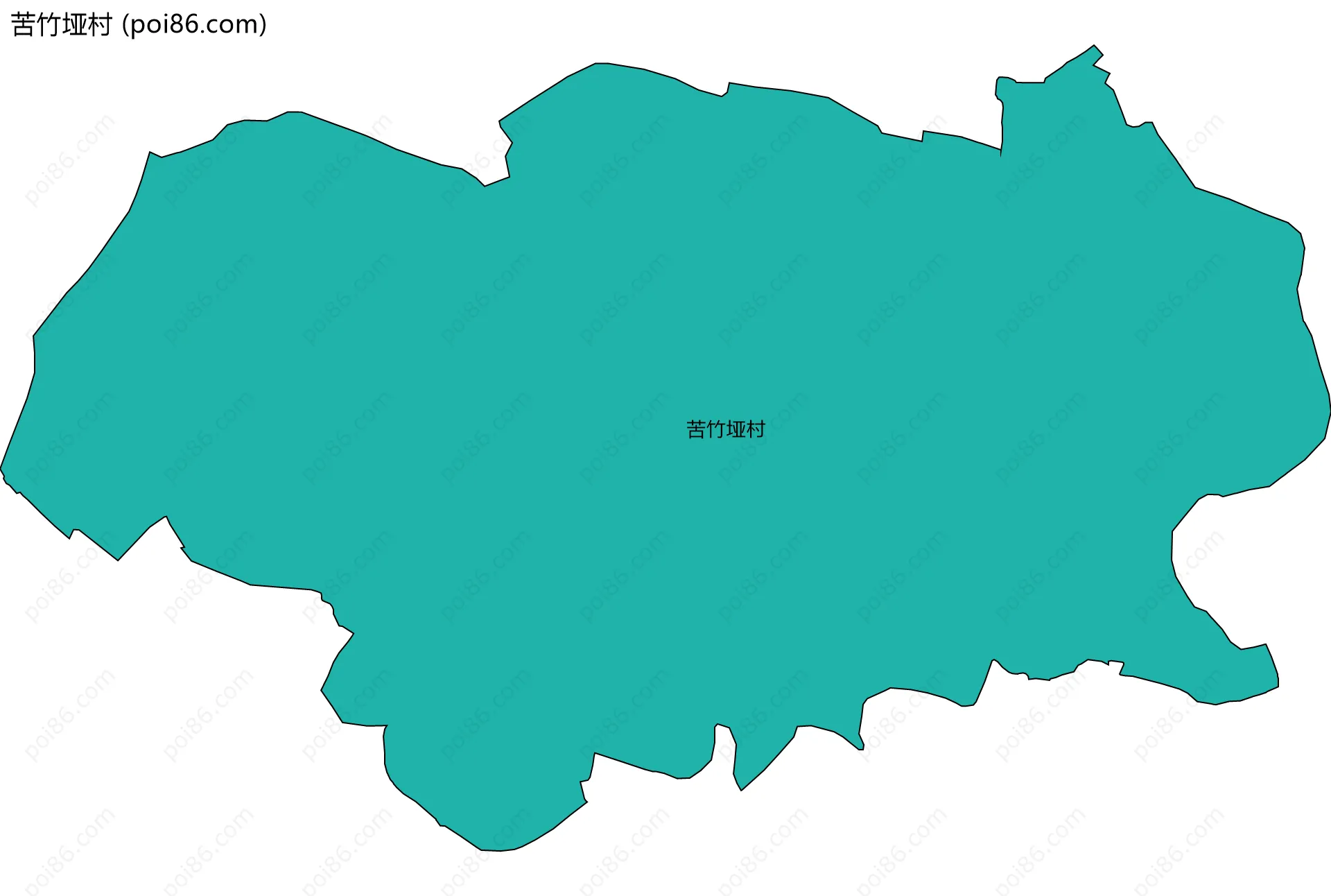 苦竹垭村边界地图