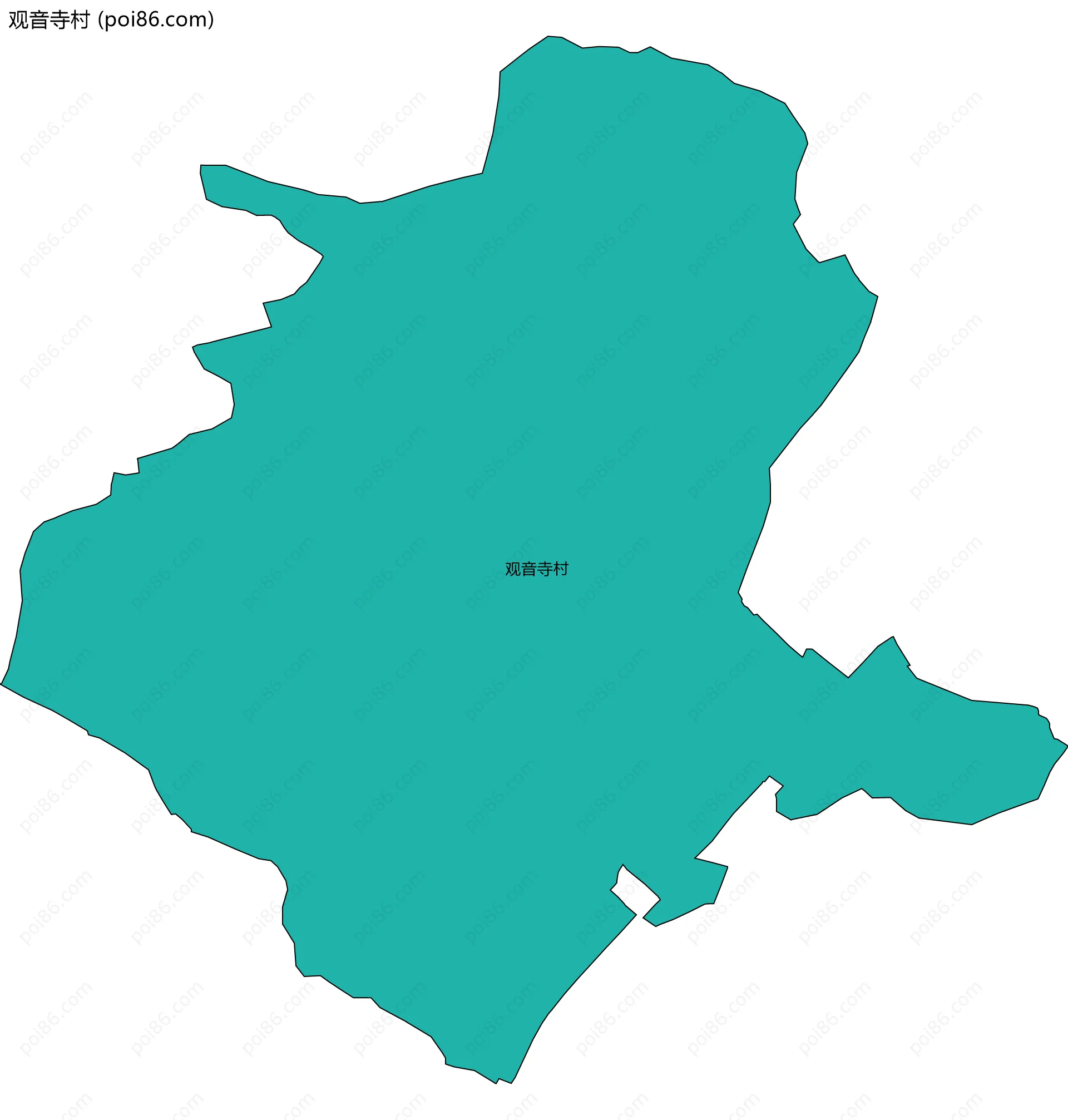 观音寺村边界地图