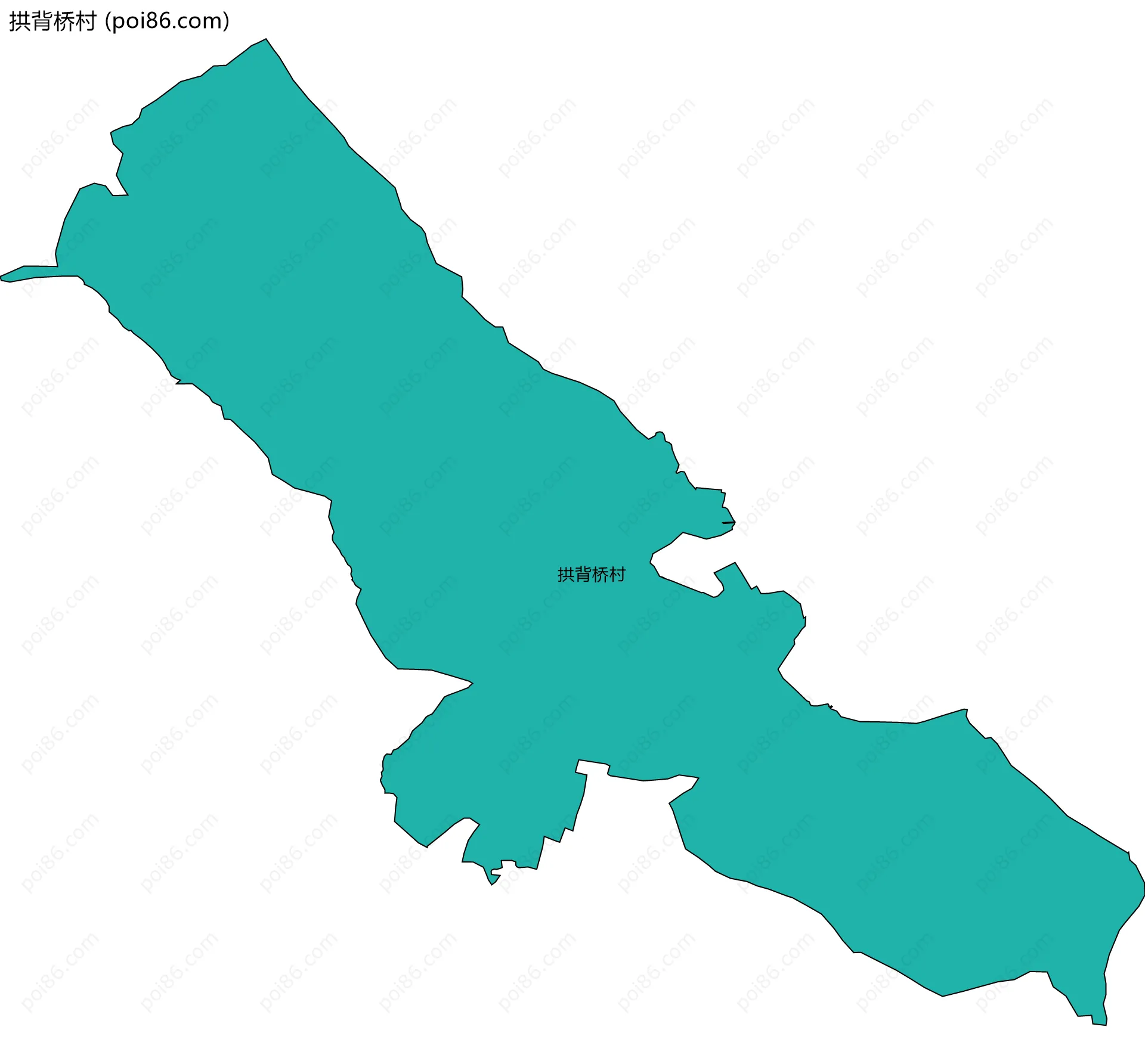 拱背桥村边界地图
