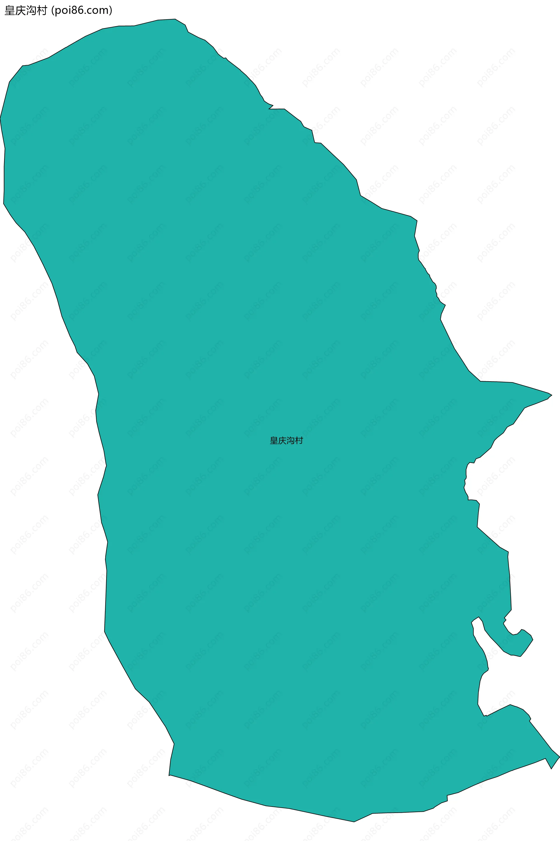 皇庆沟村边界地图