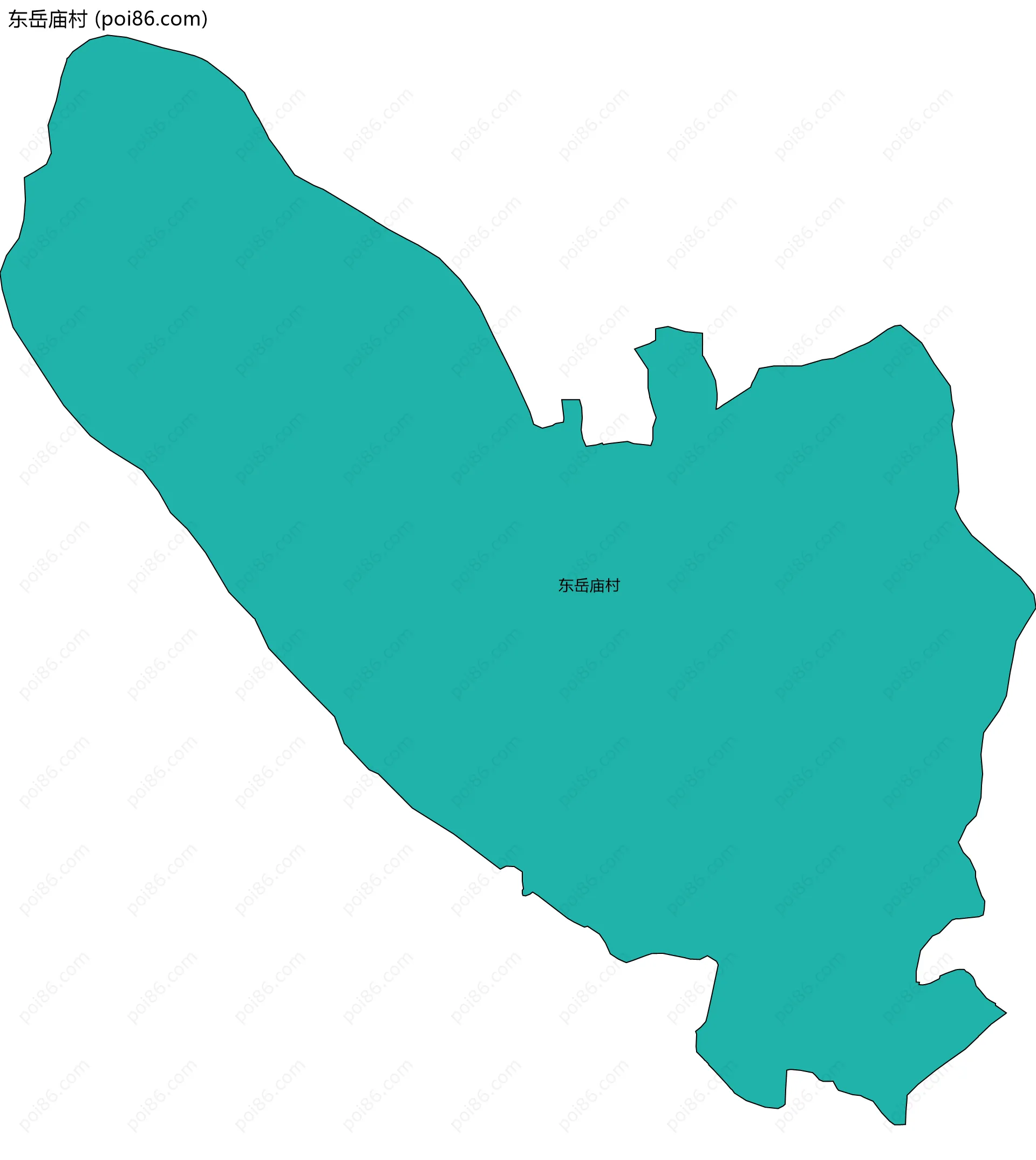 东岳庙村边界地图