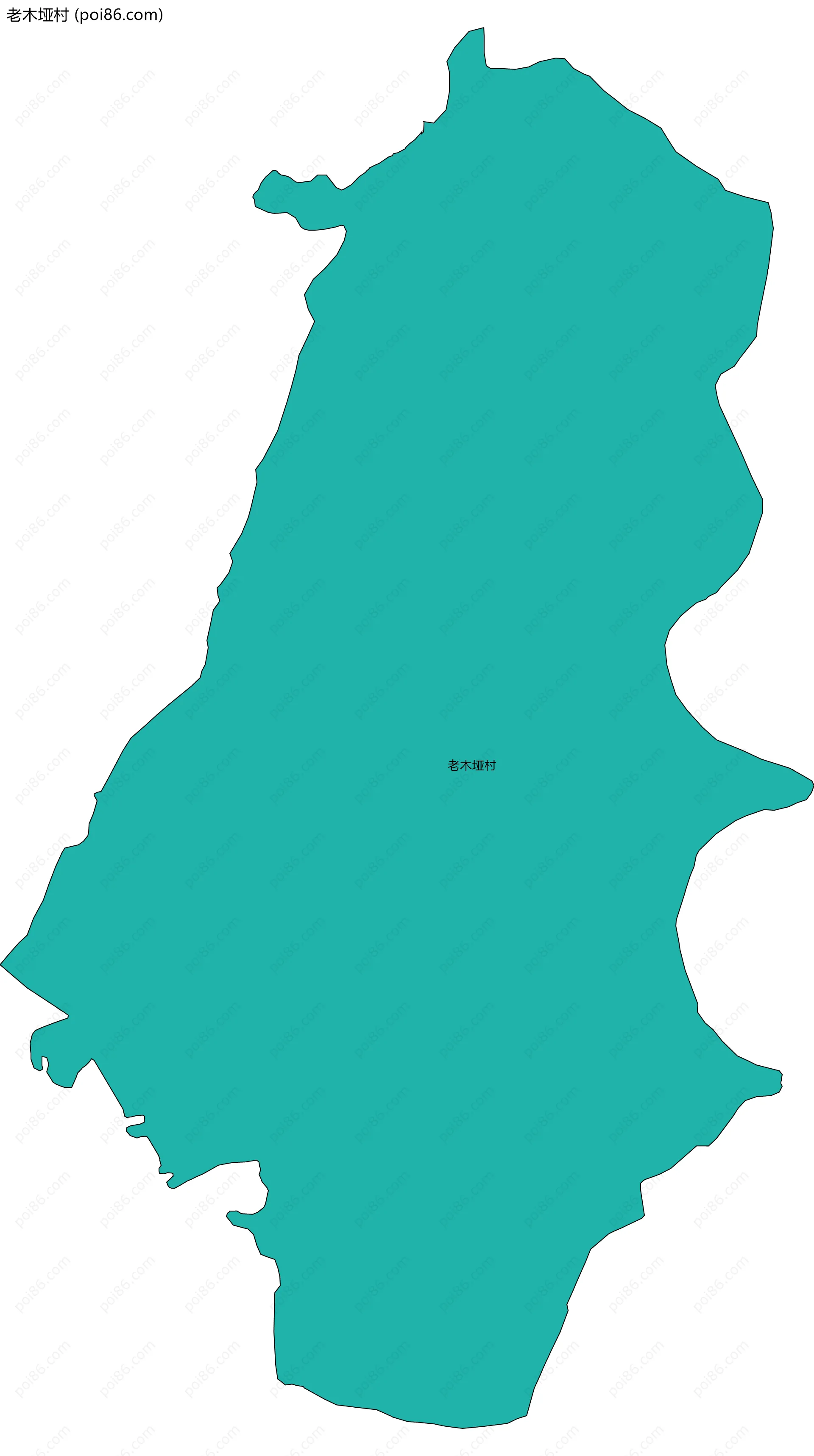 老木垭村边界地图