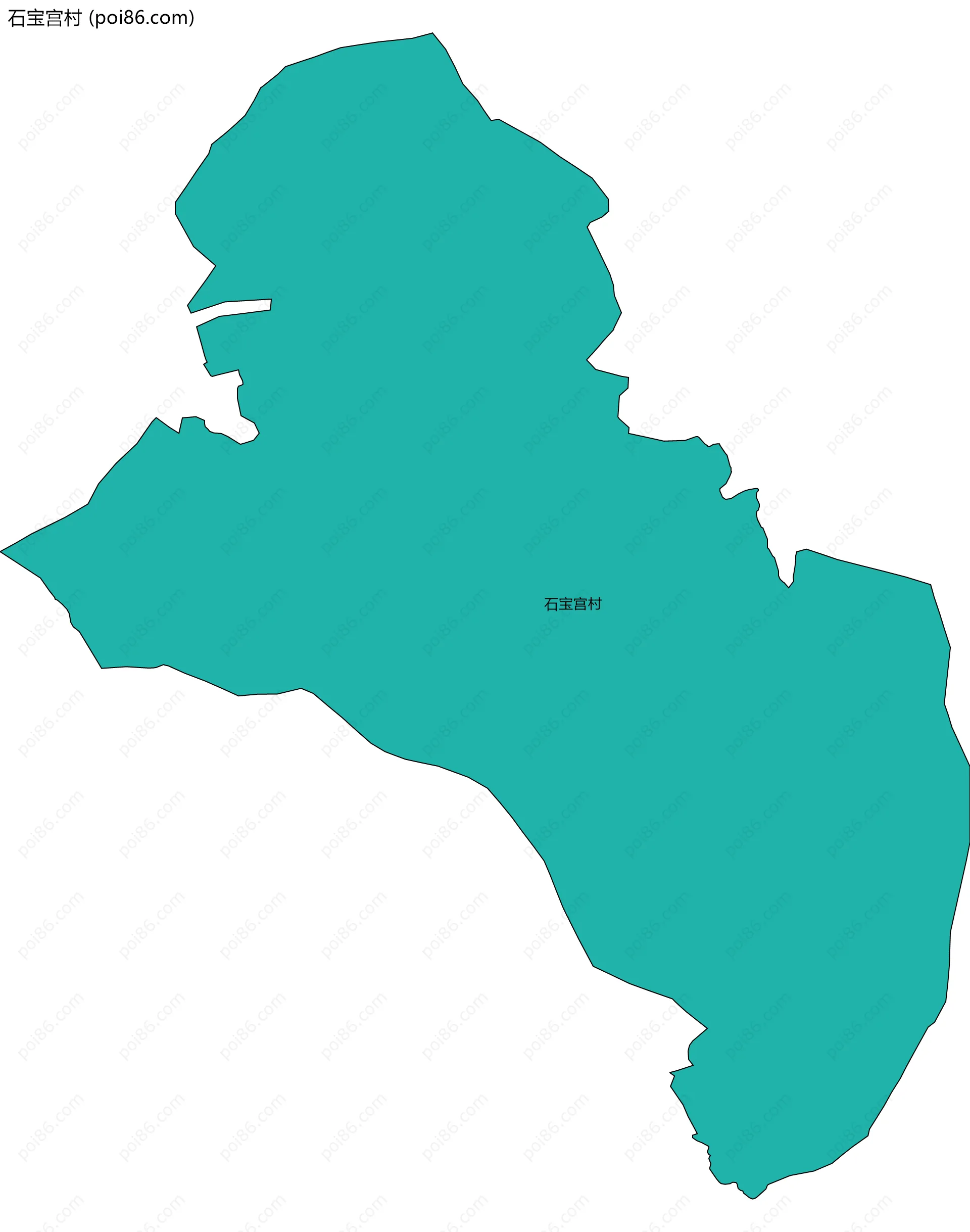 石宝宫村边界地图