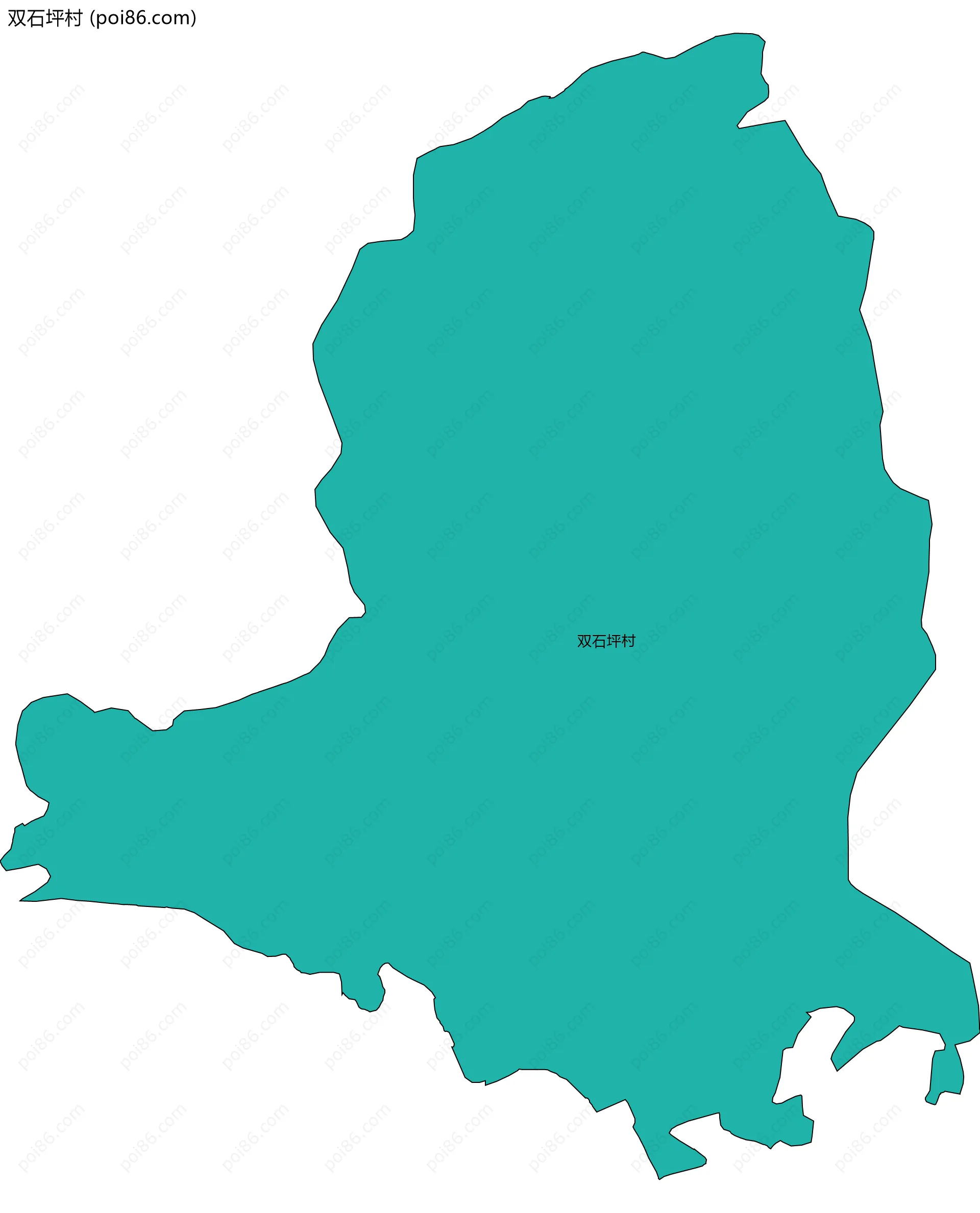 双石坪村边界地图