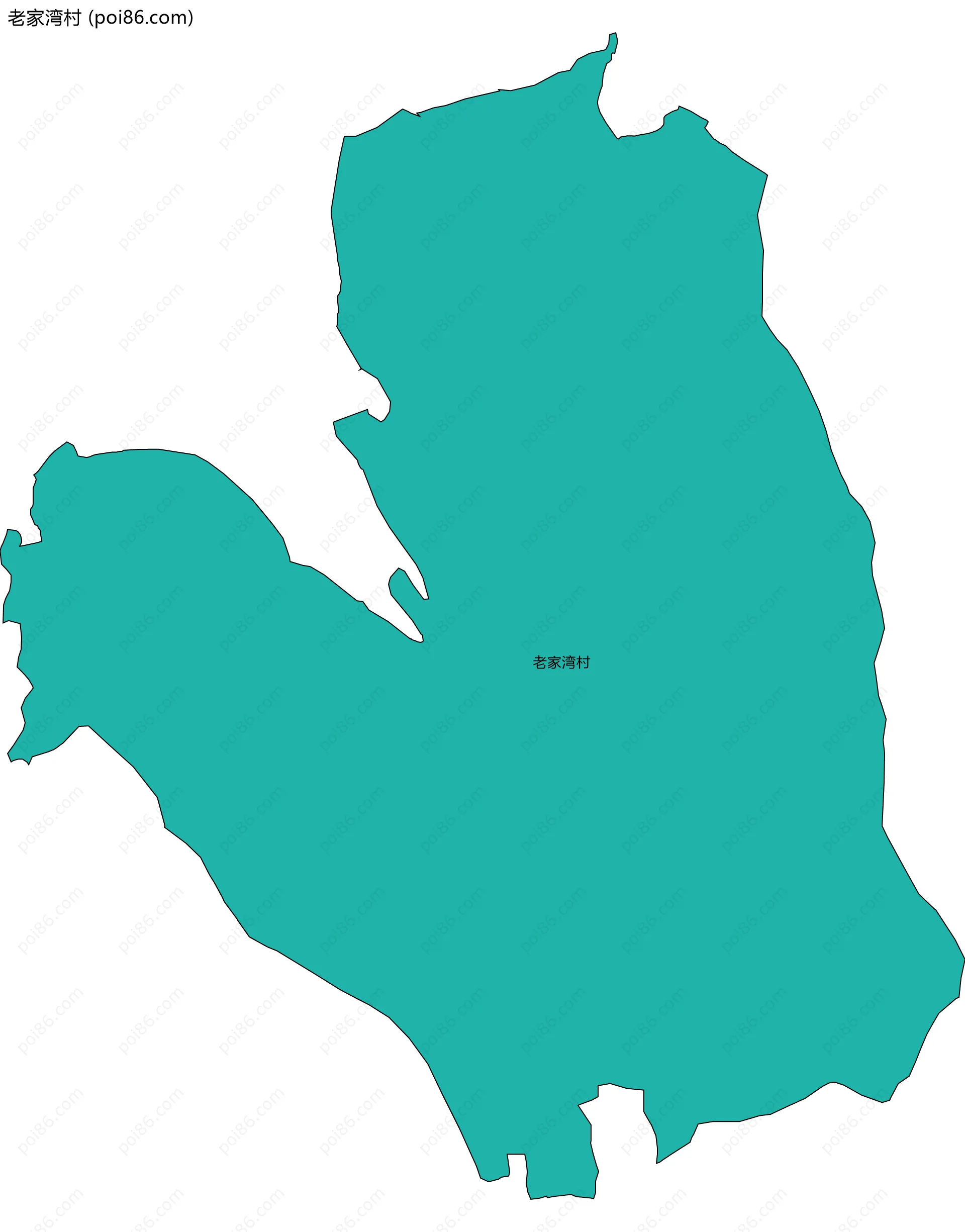 老家湾村边界地图