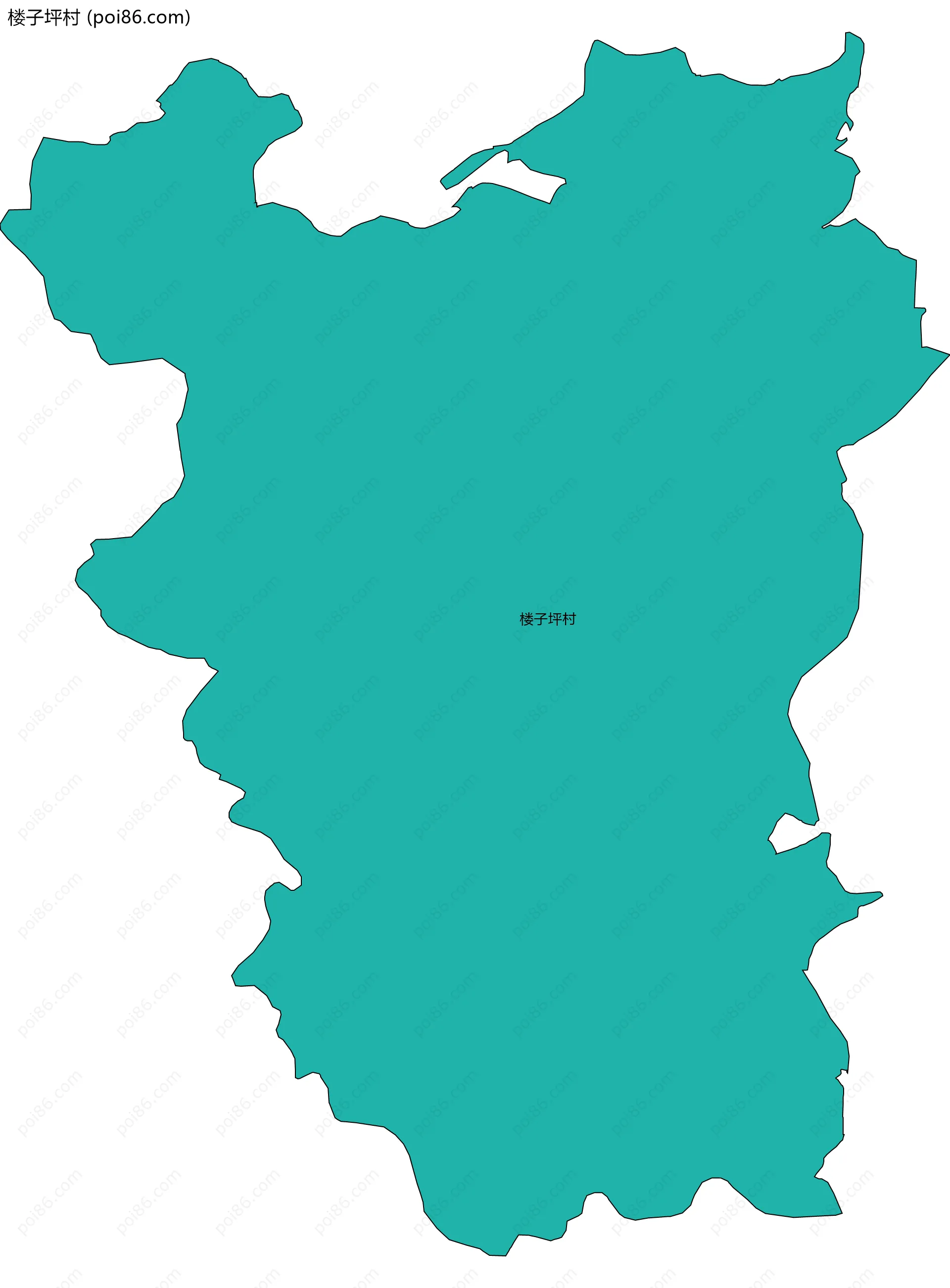 楼子坪村边界地图