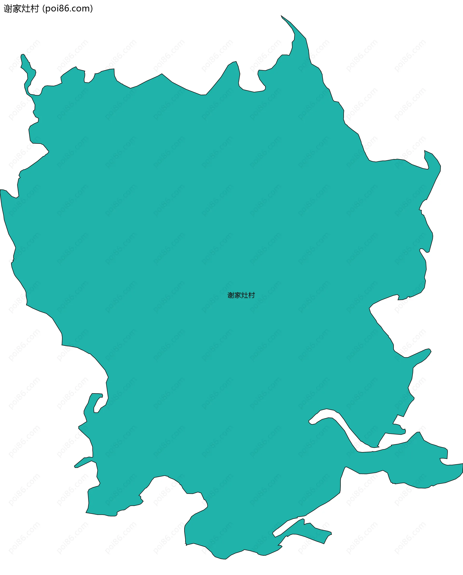 谢家灶村边界地图