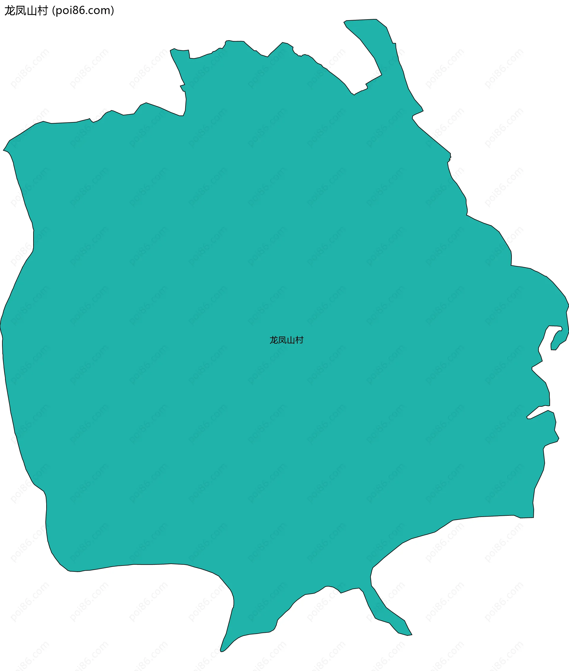 龙凤山村边界地图