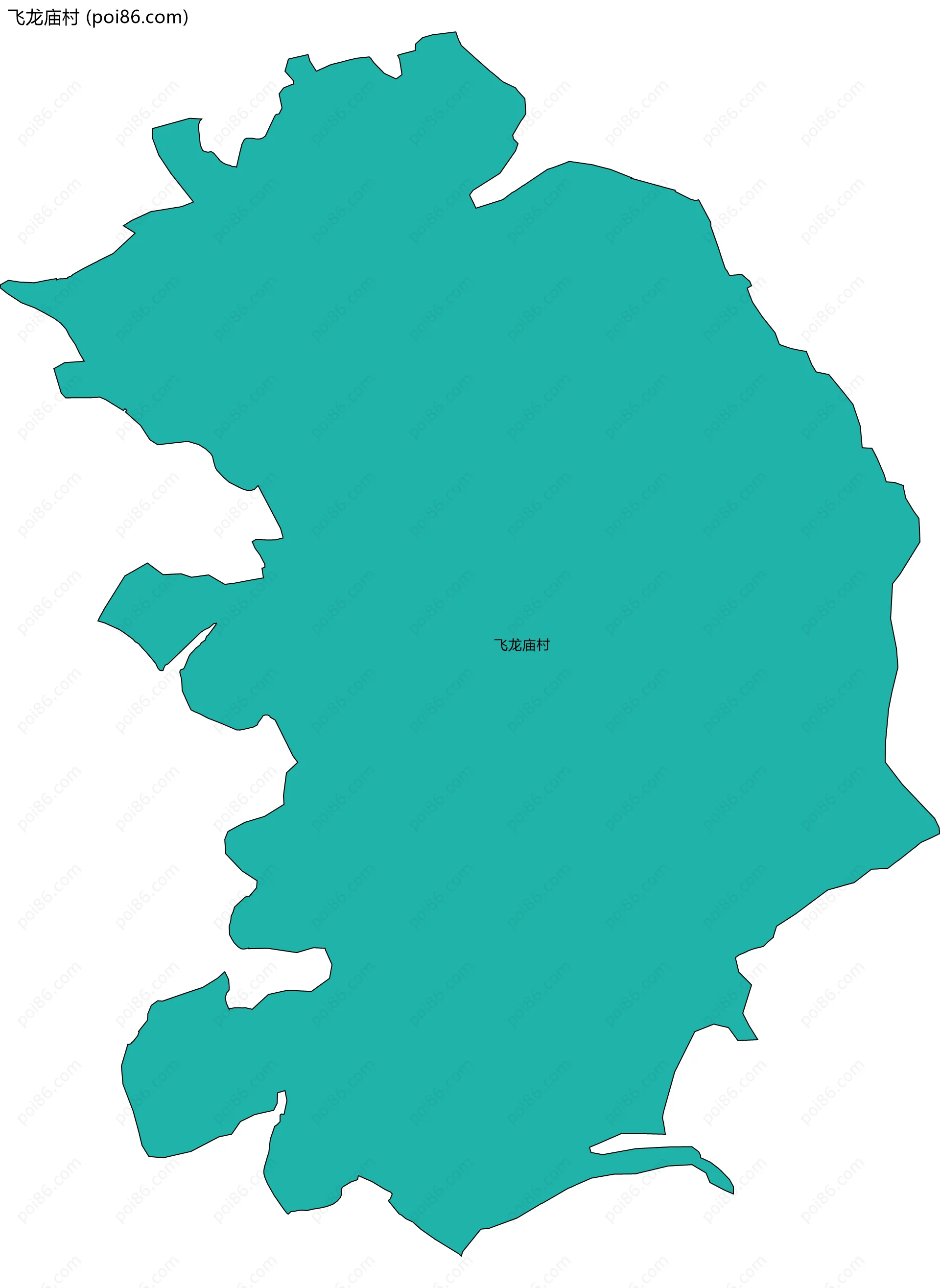 飞龙庙村边界地图