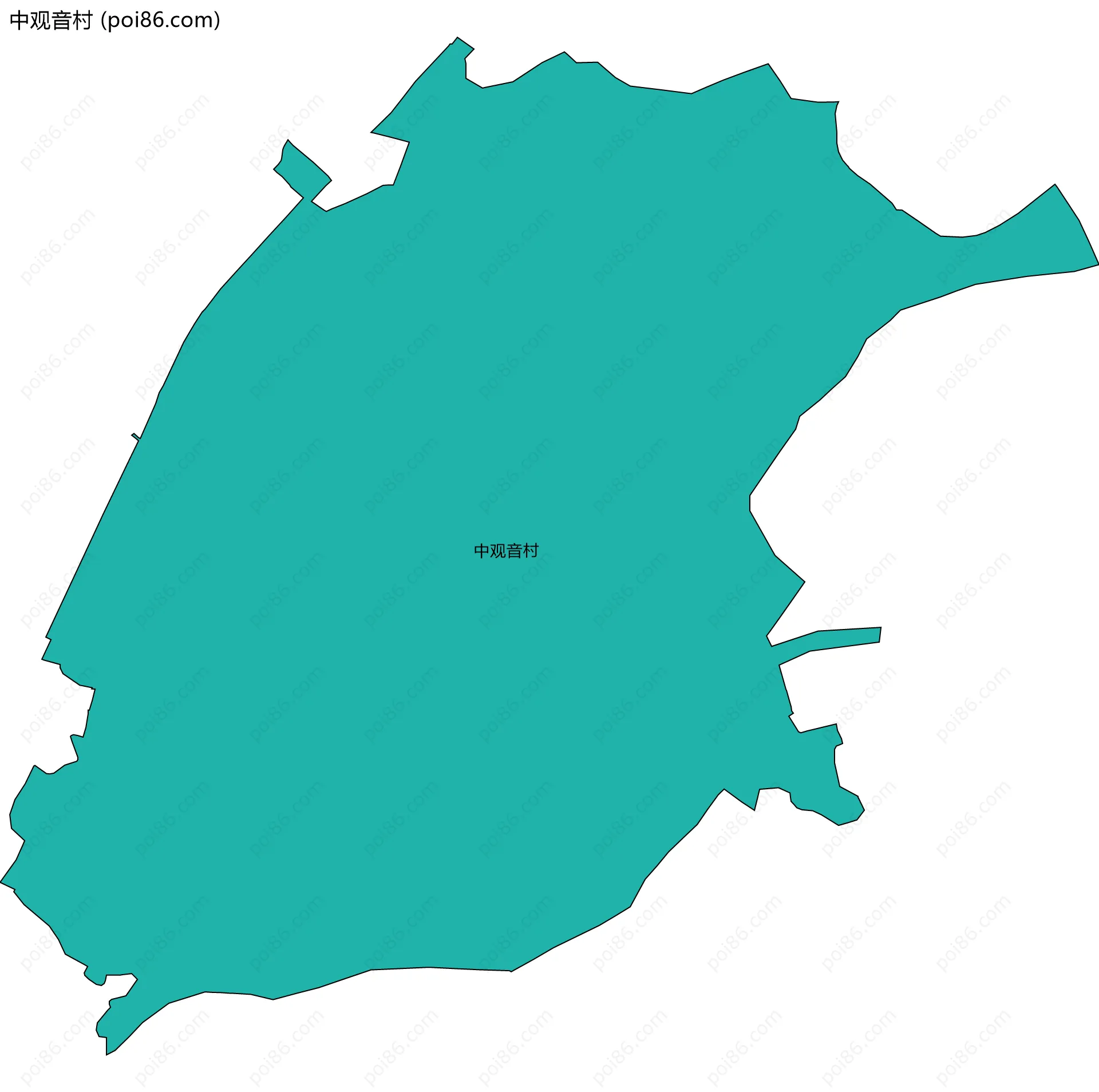 中观音村边界地图