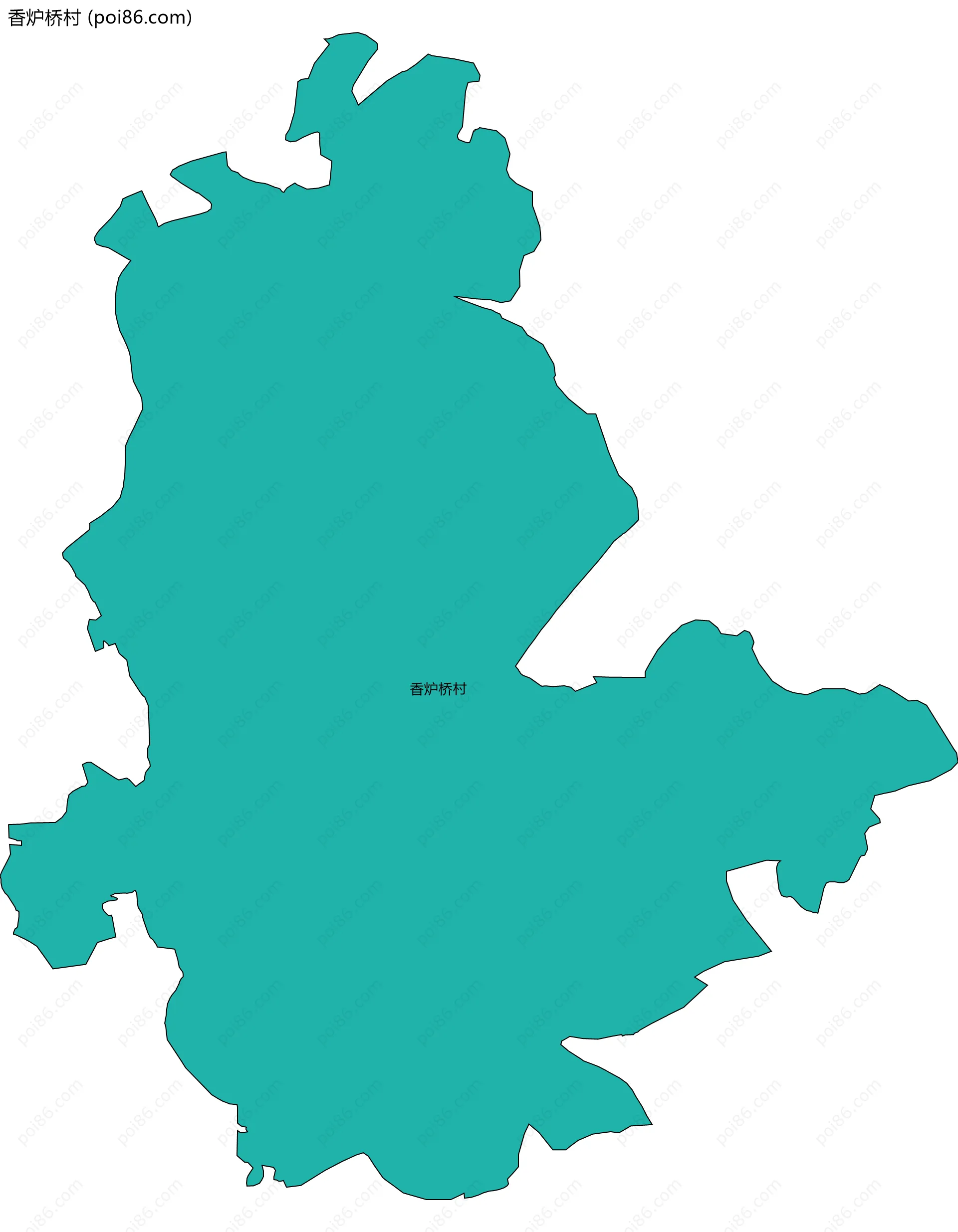 香炉桥村边界地图