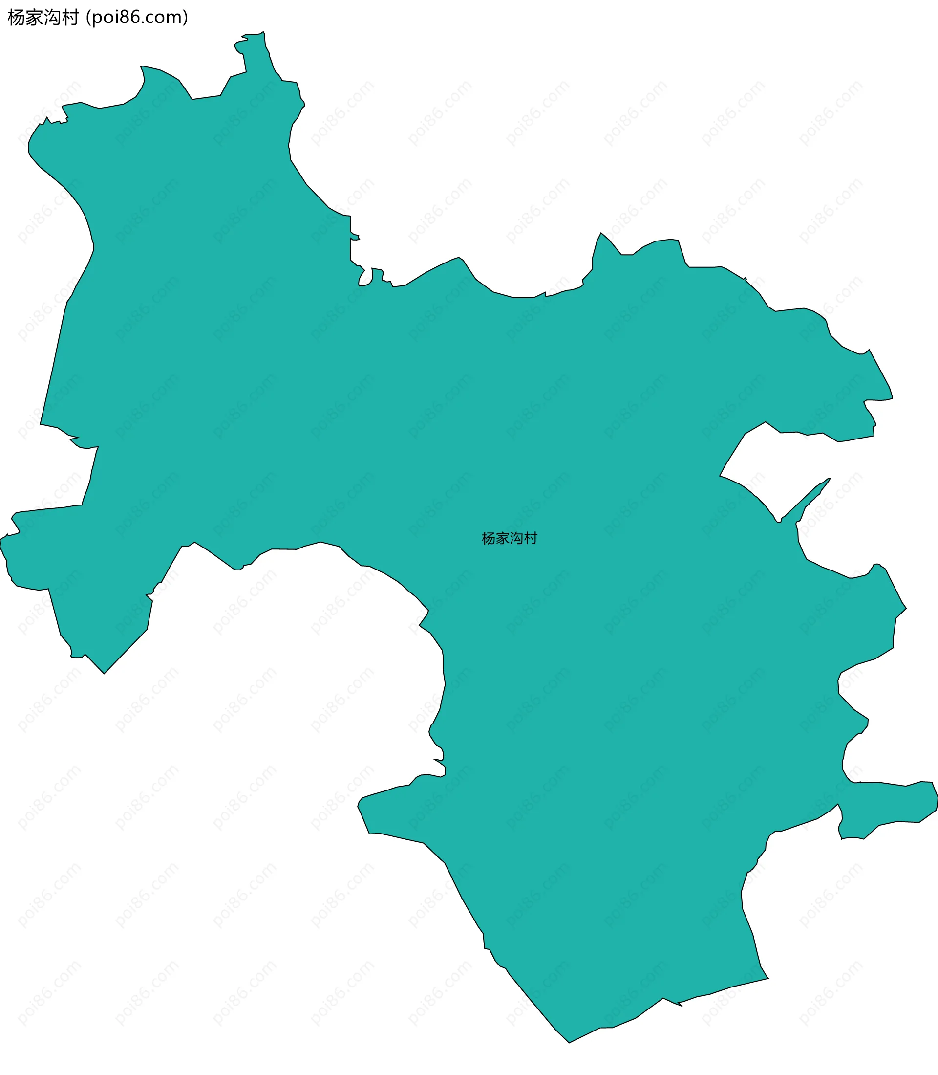 杨家沟村边界地图