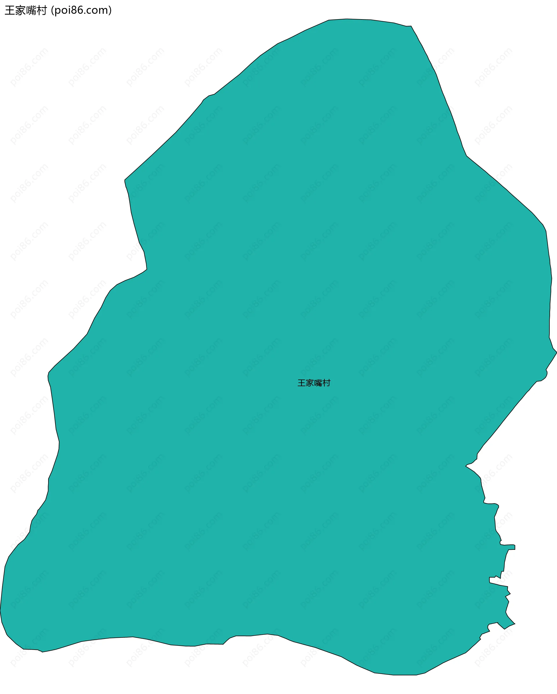 王家嘴村边界地图