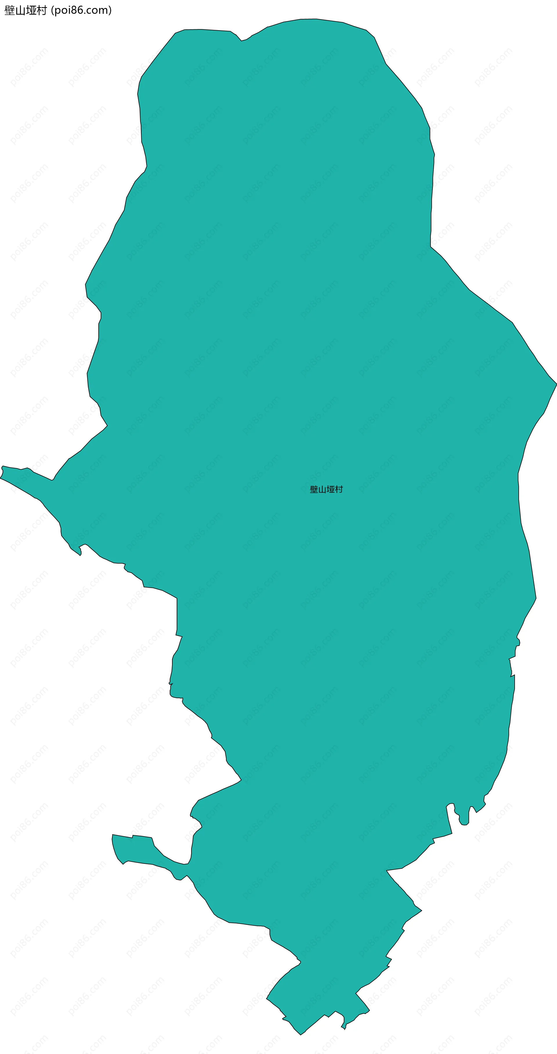 壁山垭村边界地图