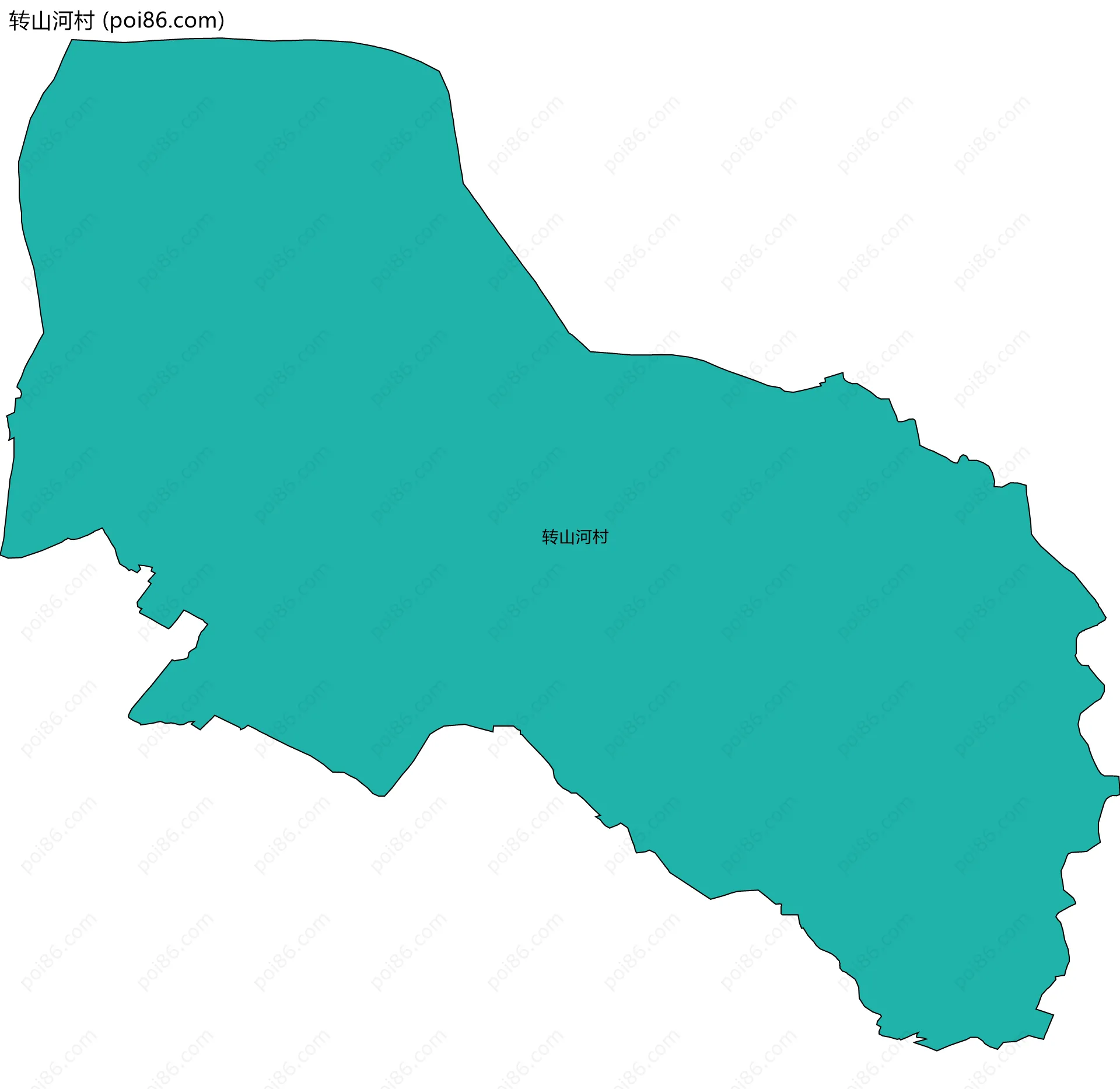 转山河村边界地图