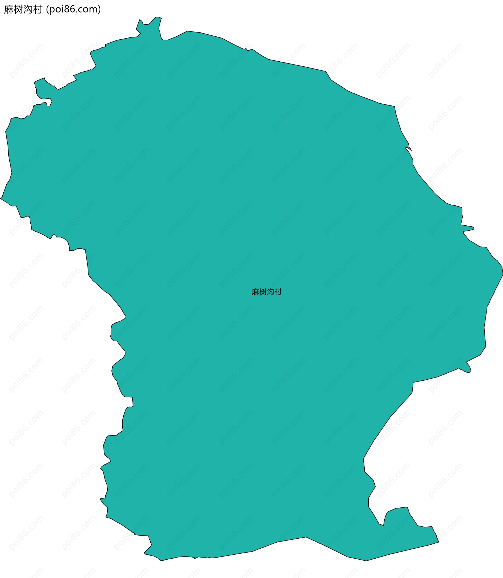 麻树沟村边界地图