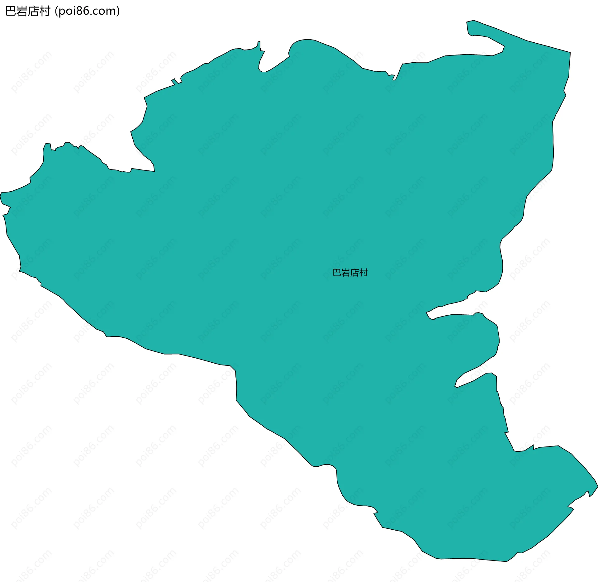 巴岩店村边界地图