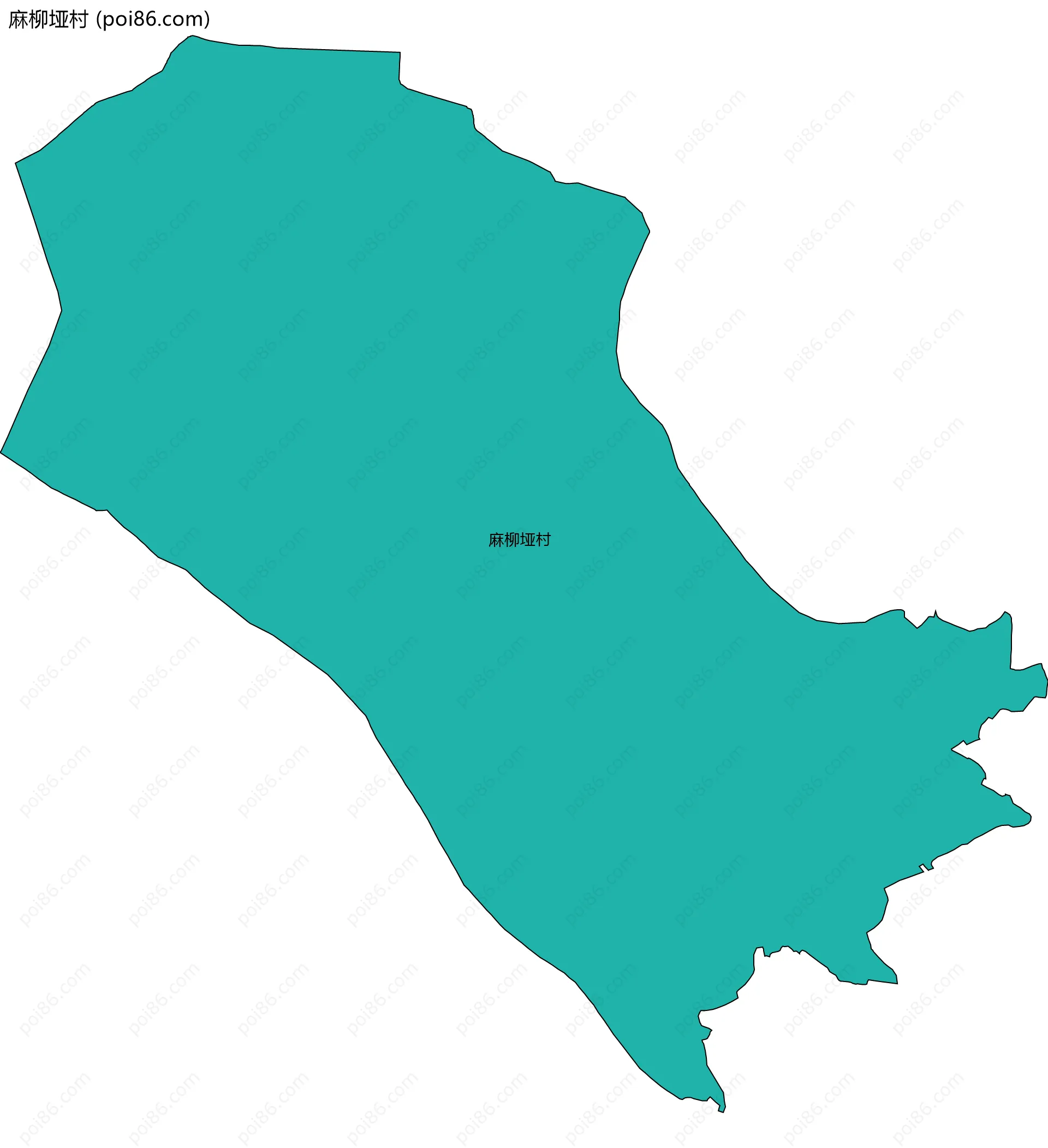 麻柳垭村边界地图