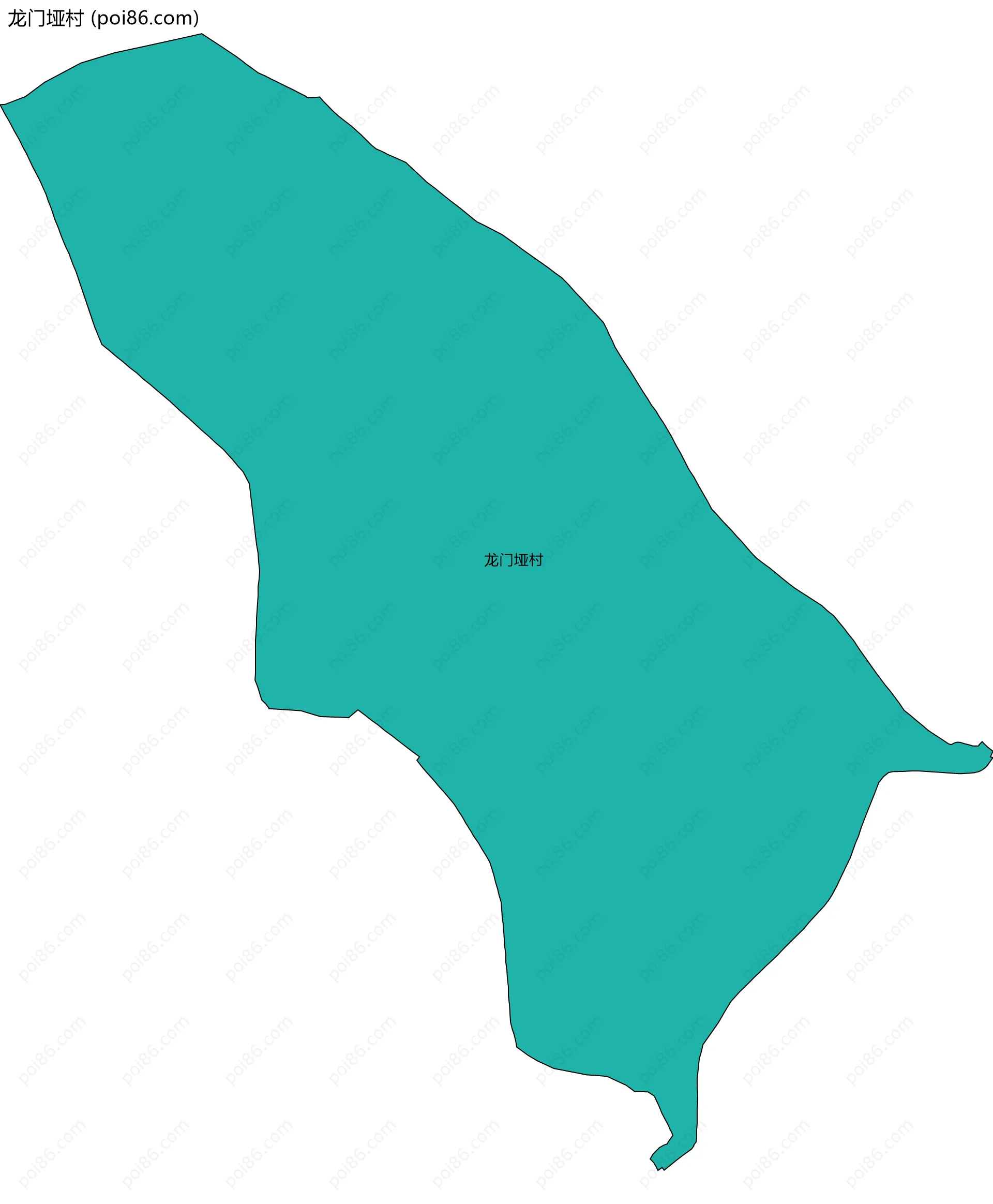 龙门垭村边界地图