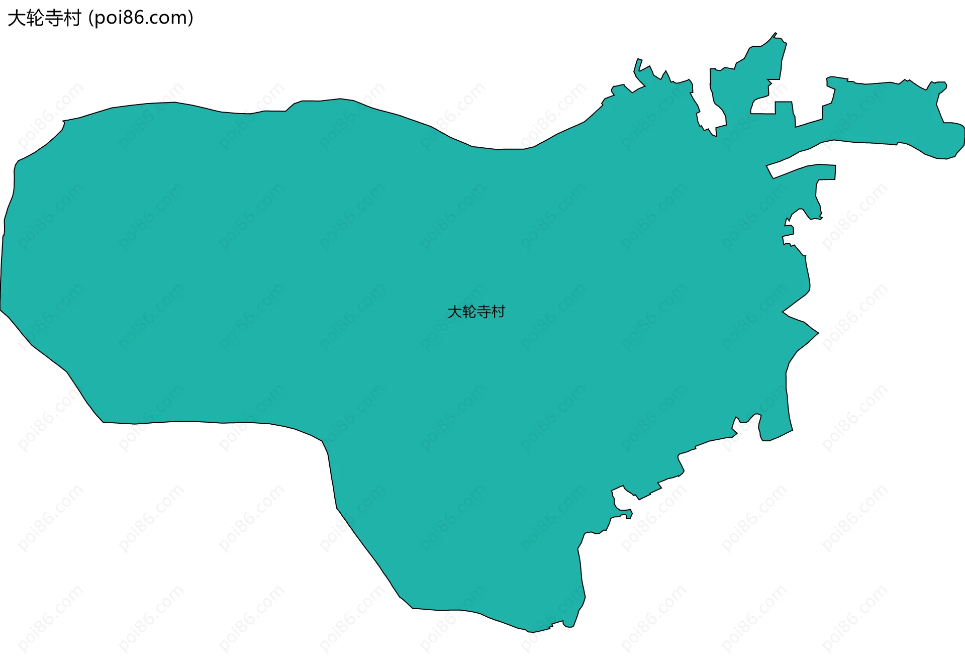 大轮寺村边界地图