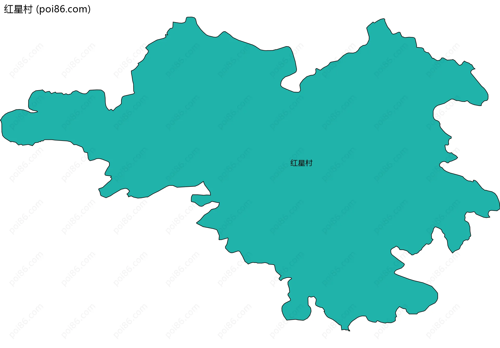 红星村边界地图