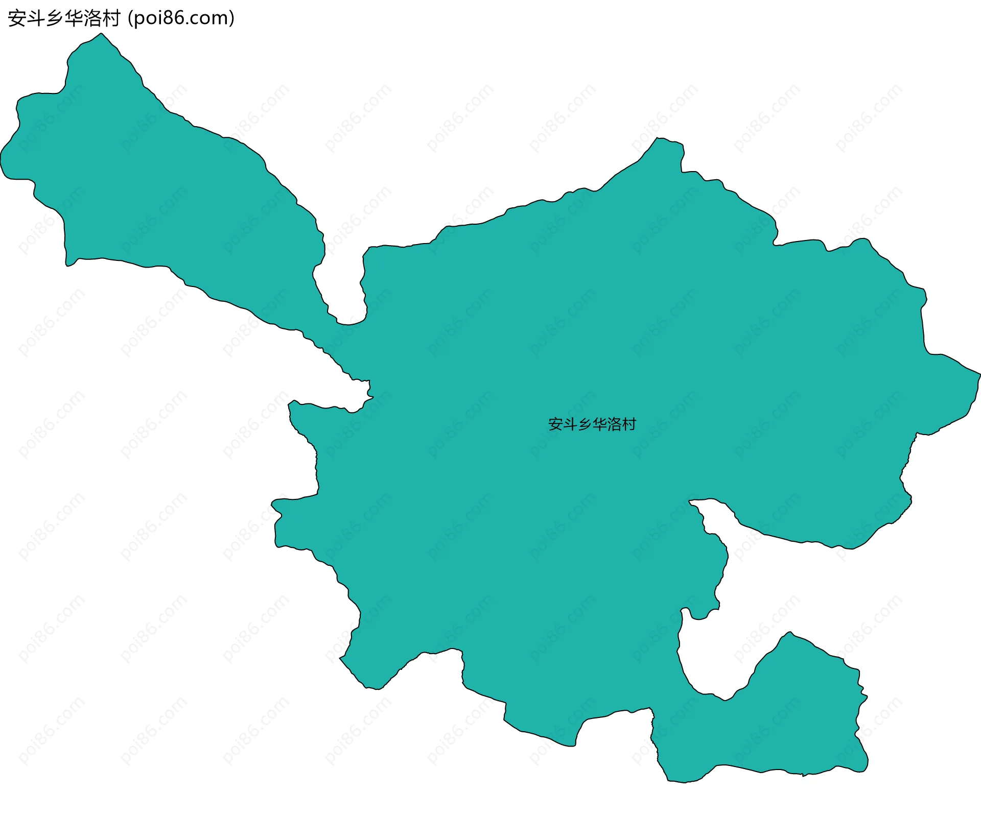 安斗乡华洛村边界地图