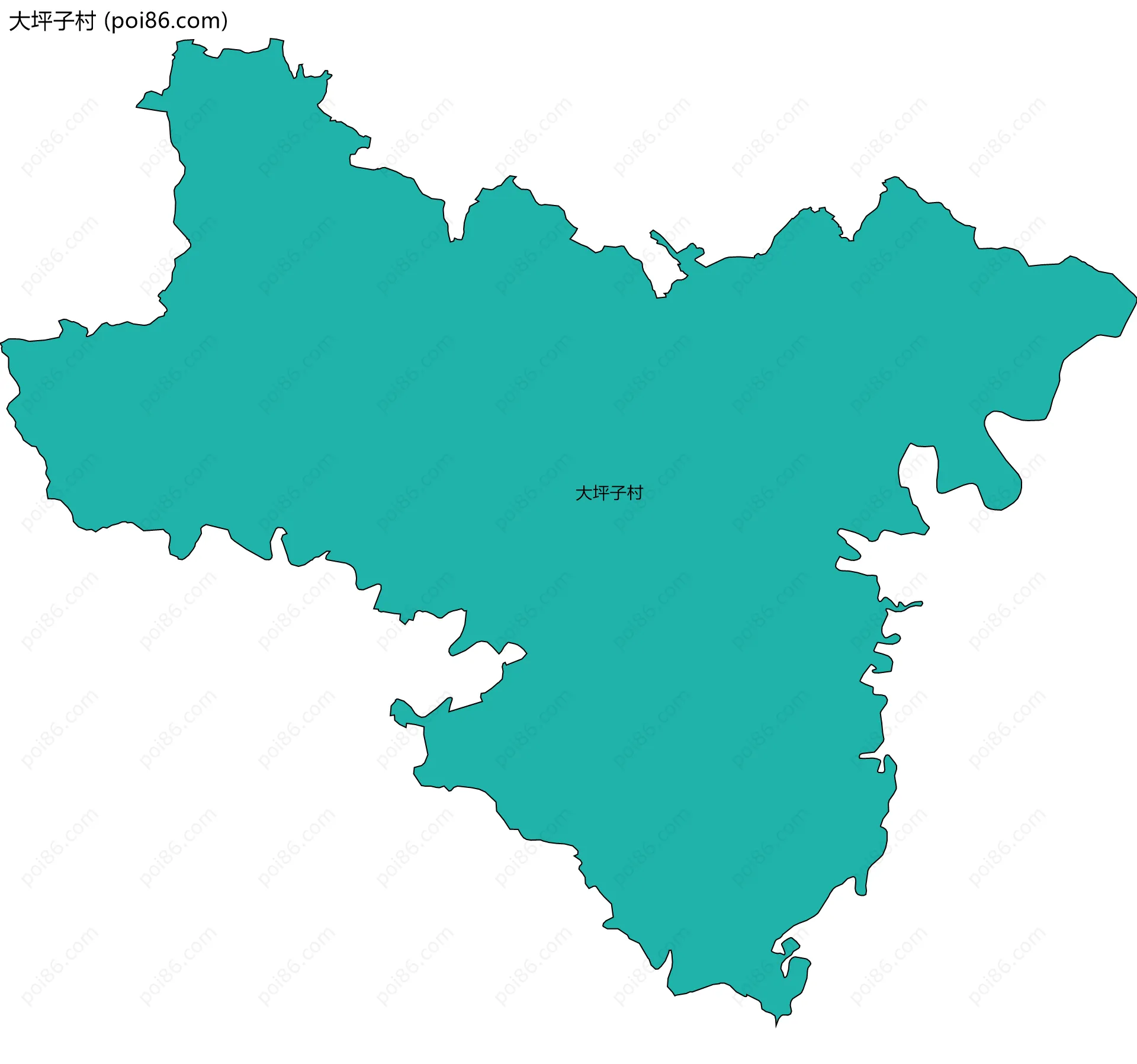 大坪子村边界地图