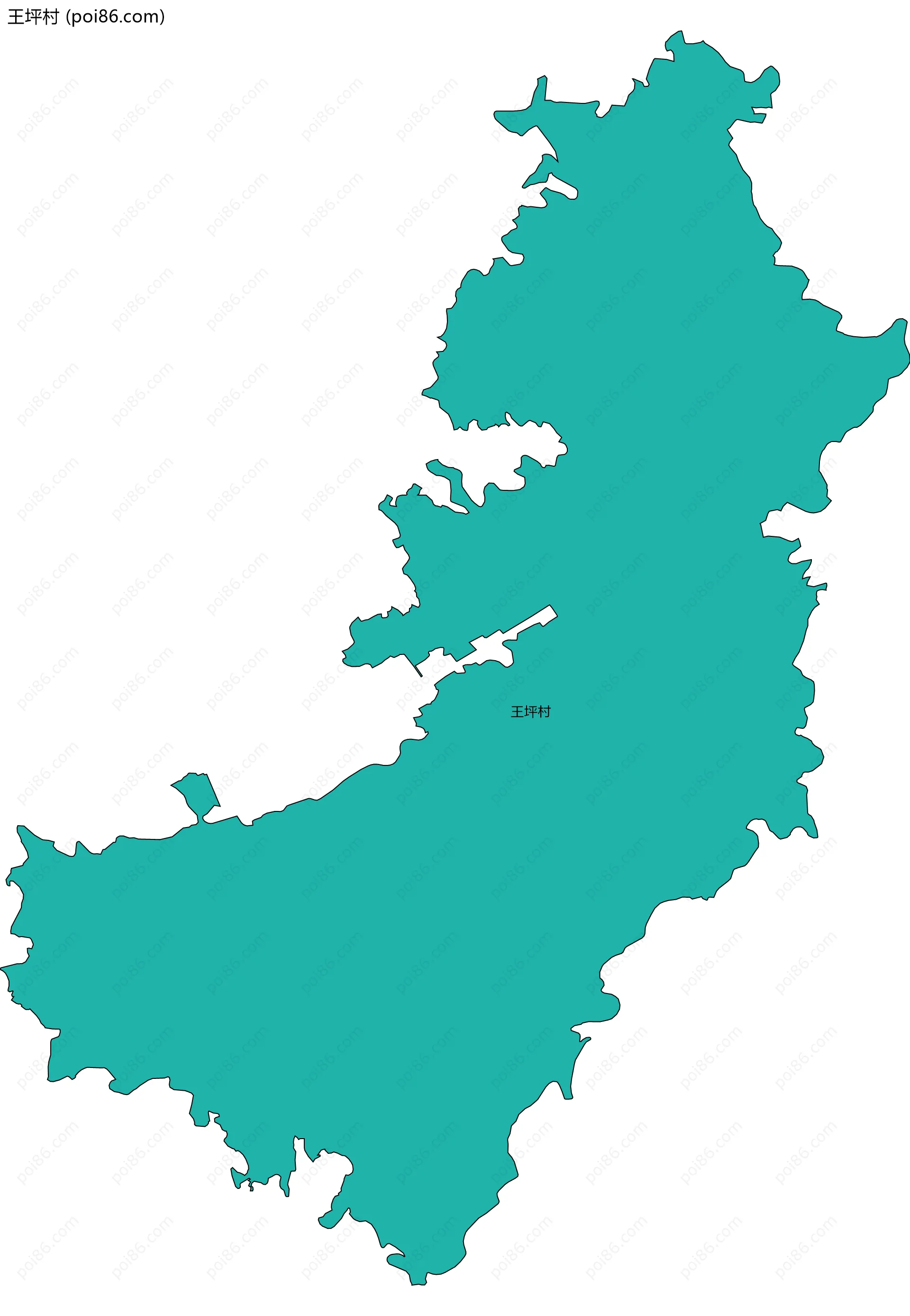 王坪村边界地图