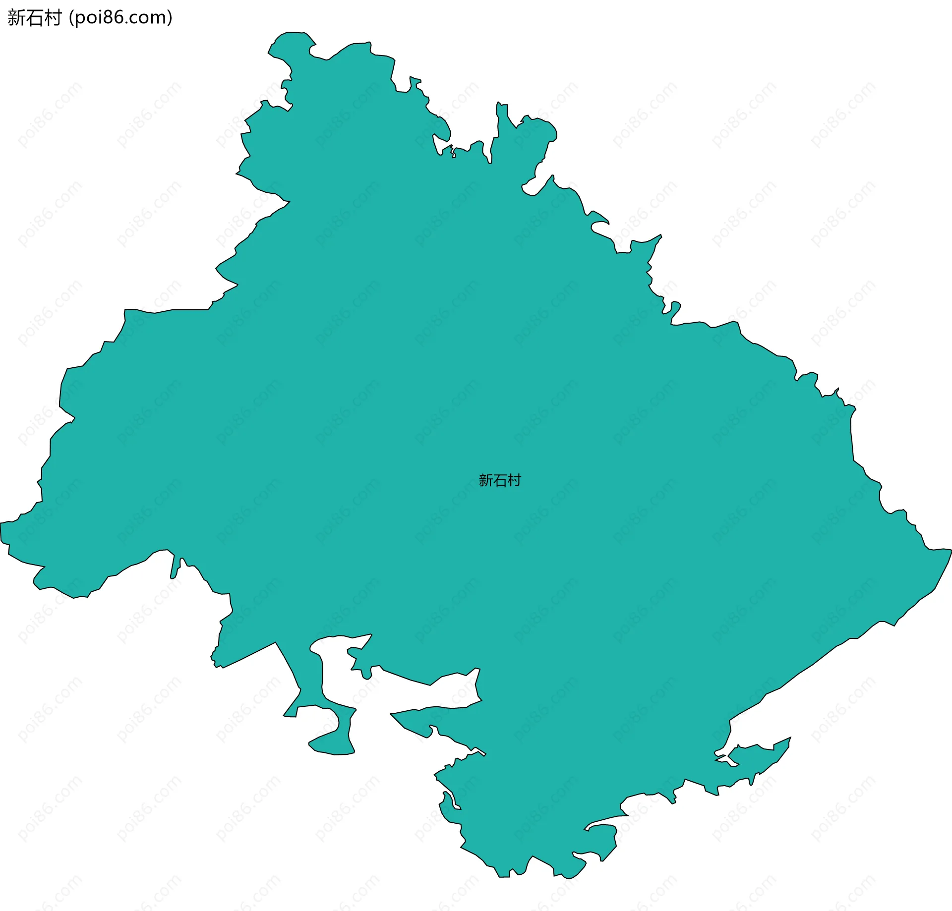 新石村边界地图