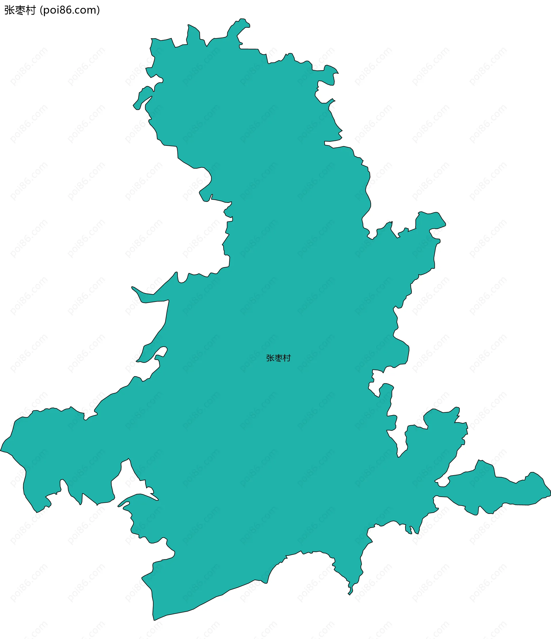 张枣村边界地图