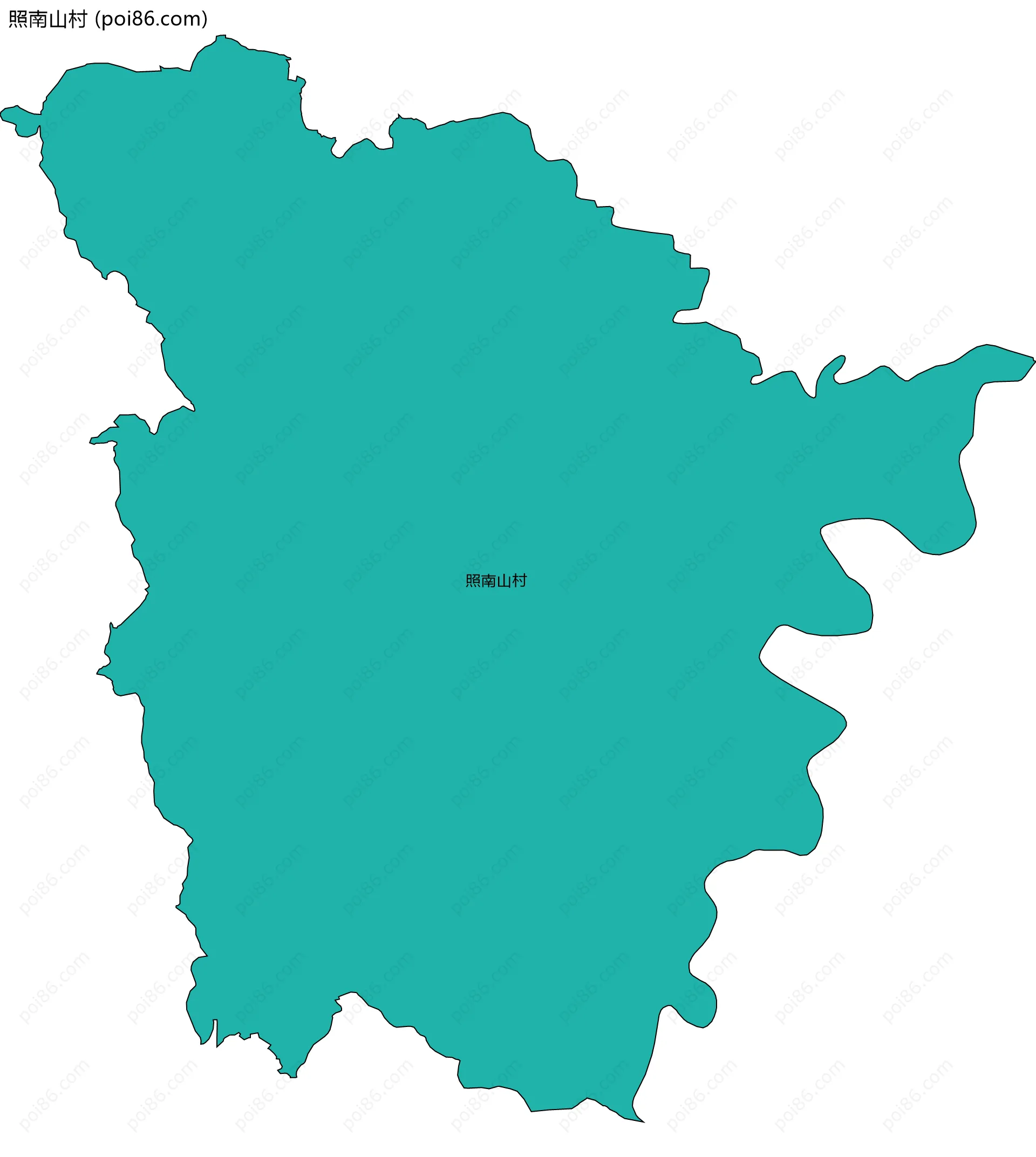 照南山村边界地图