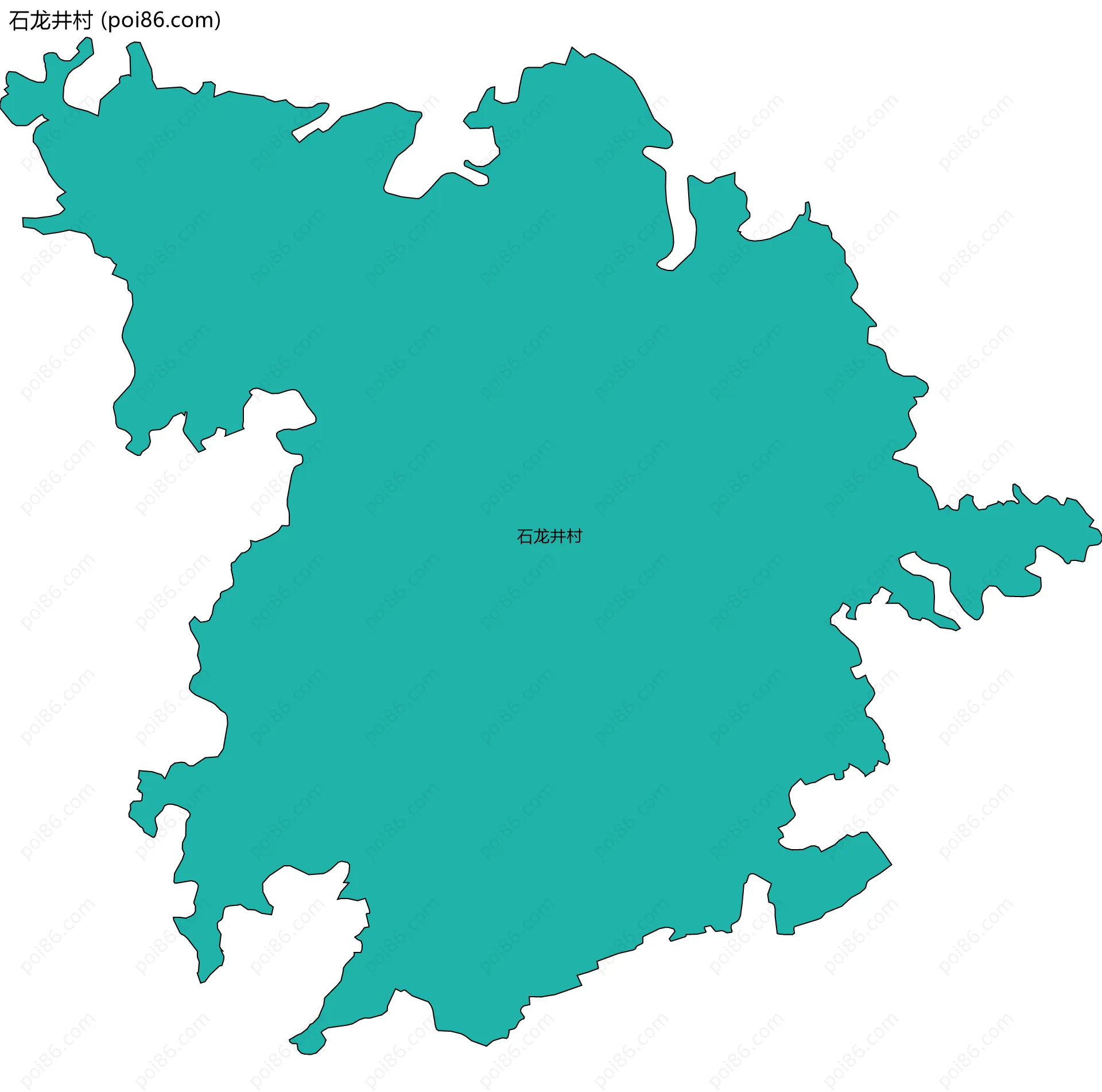 石龙井村边界地图