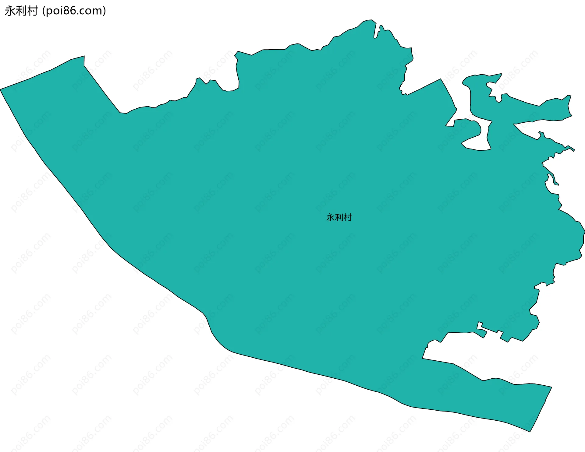 永利村边界地图