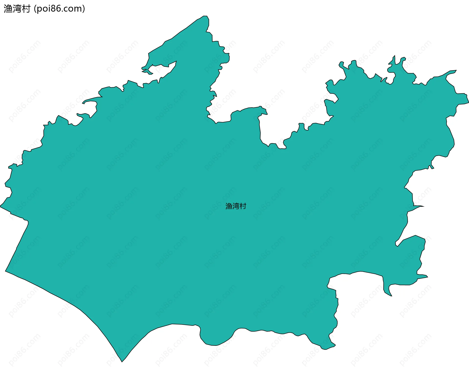 渔湾村边界地图