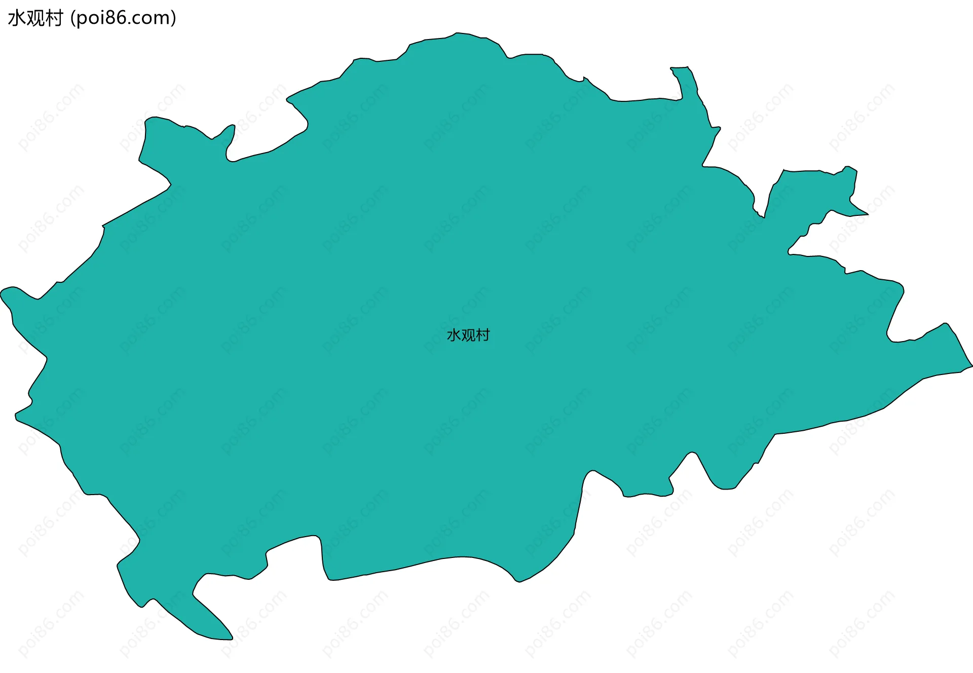 水观村边界地图