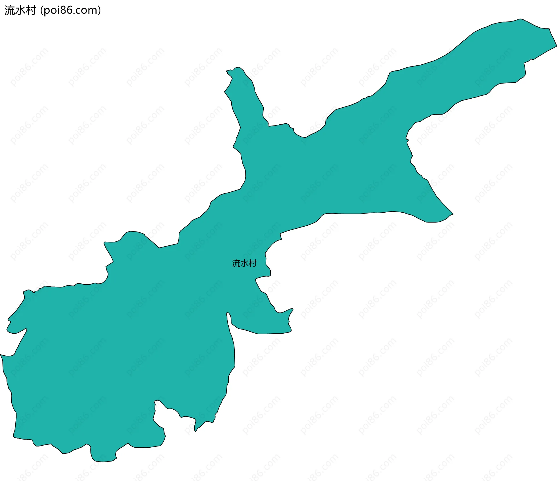 流水村边界地图