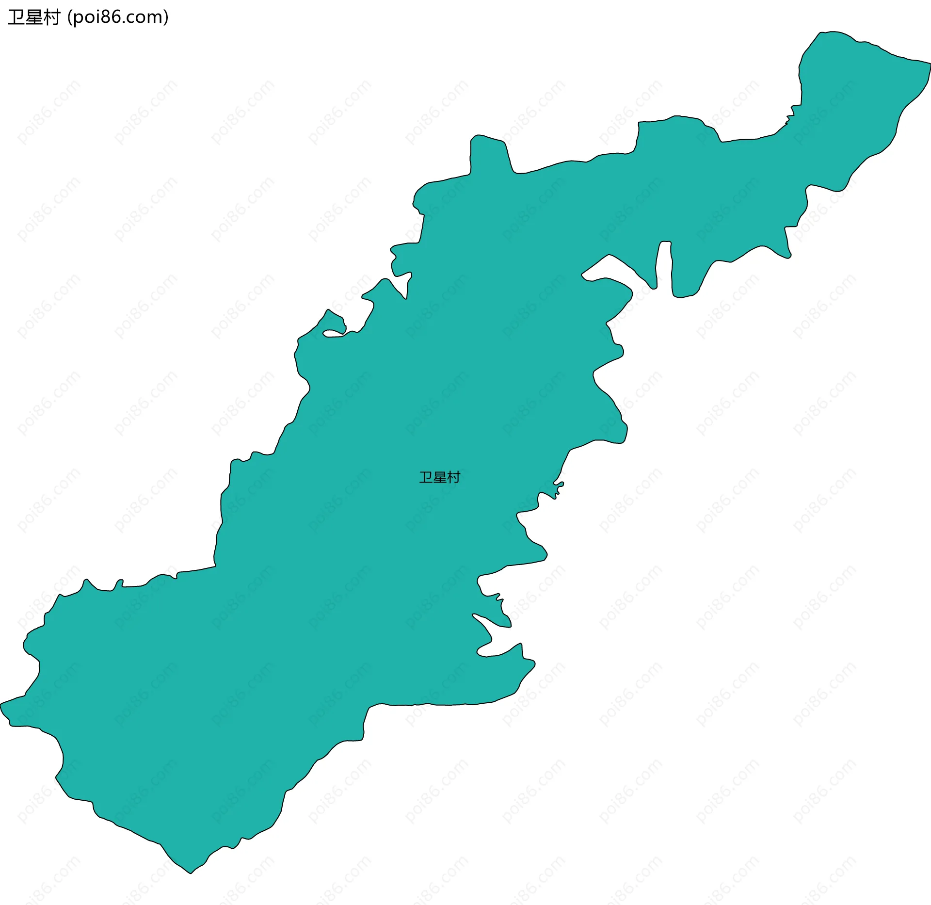 卫星村边界地图