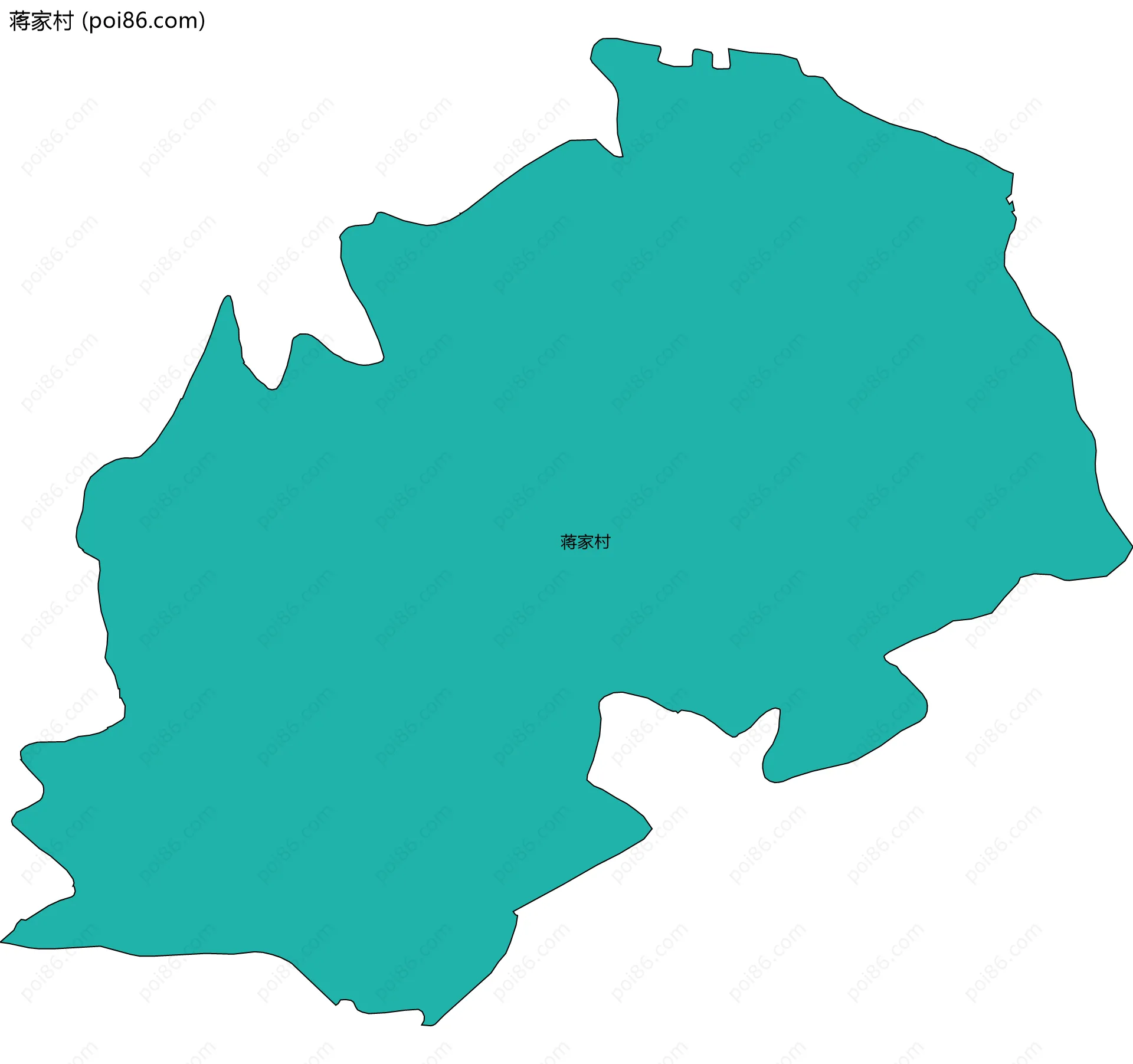 蒋家村边界地图